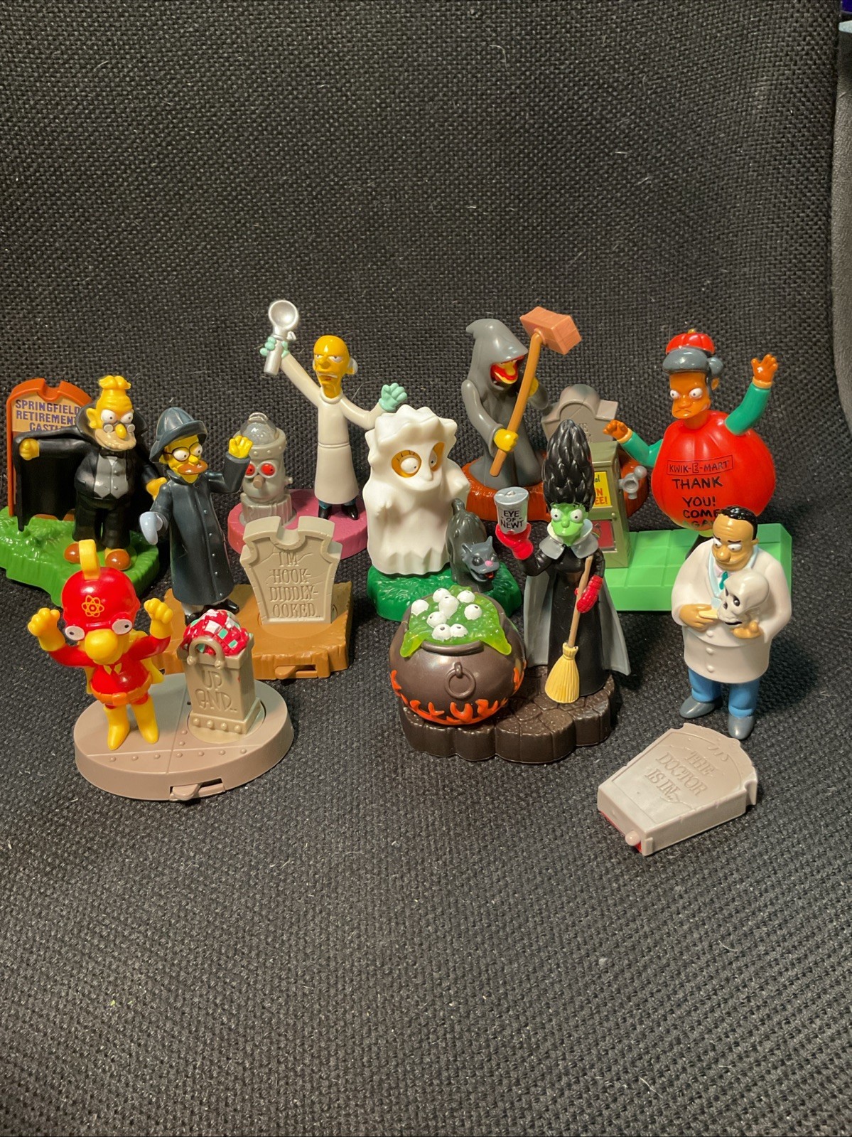Simpsons Spooky Light Ups Lot Burger King Kids Meal Toy Loose Lisa Marge Apu