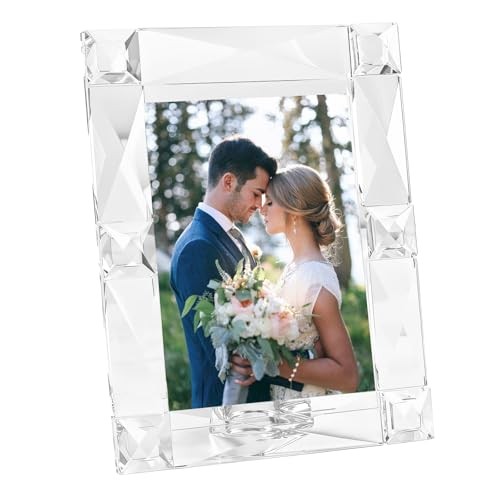  Crystal 5x7 Inch Picture Frame Sparkling for Home Decor, Wedding 5 x 7 inch/M