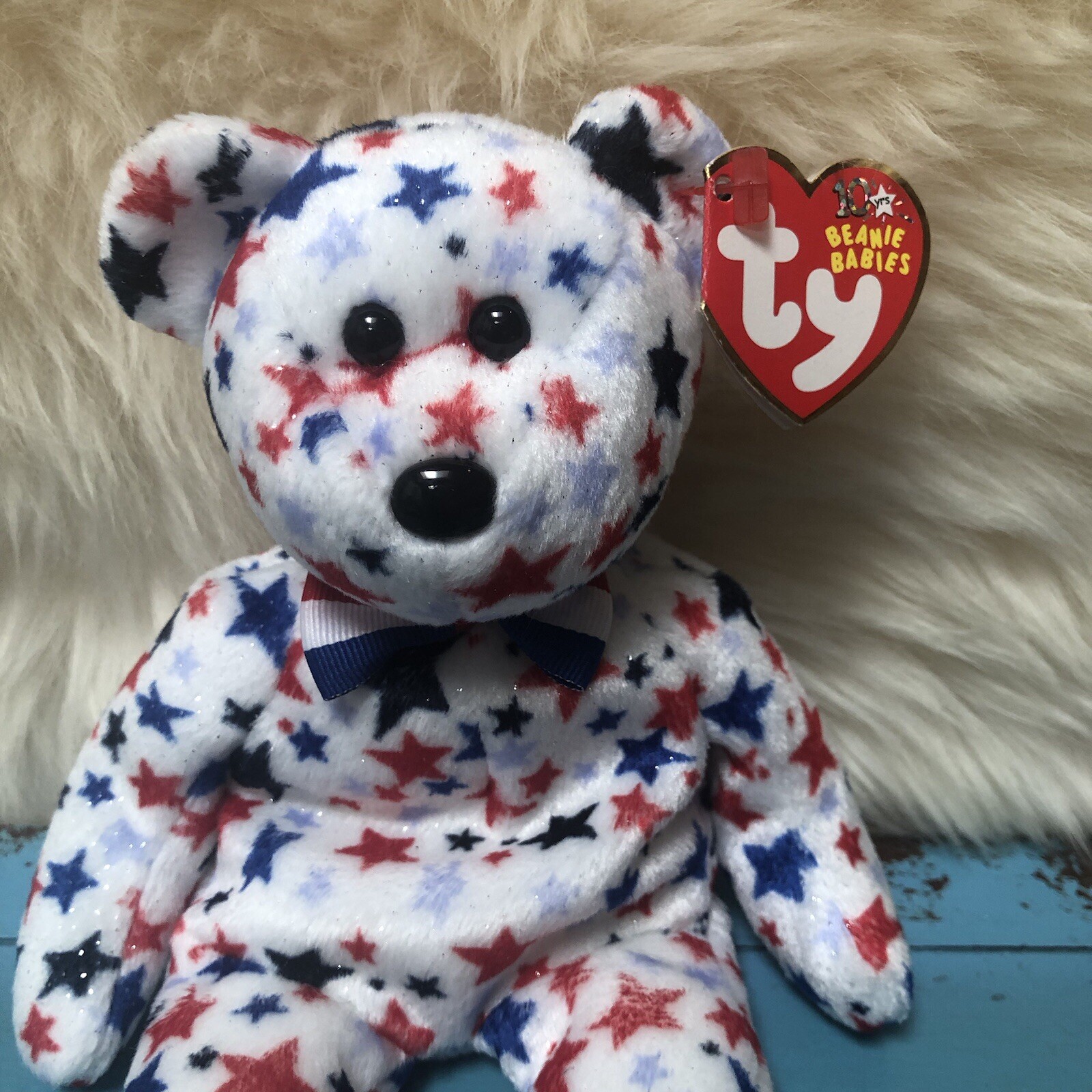 TY Beanie Baby - RED the Bear (7.5 inch) - MWMTs Stuffed Animal Toy