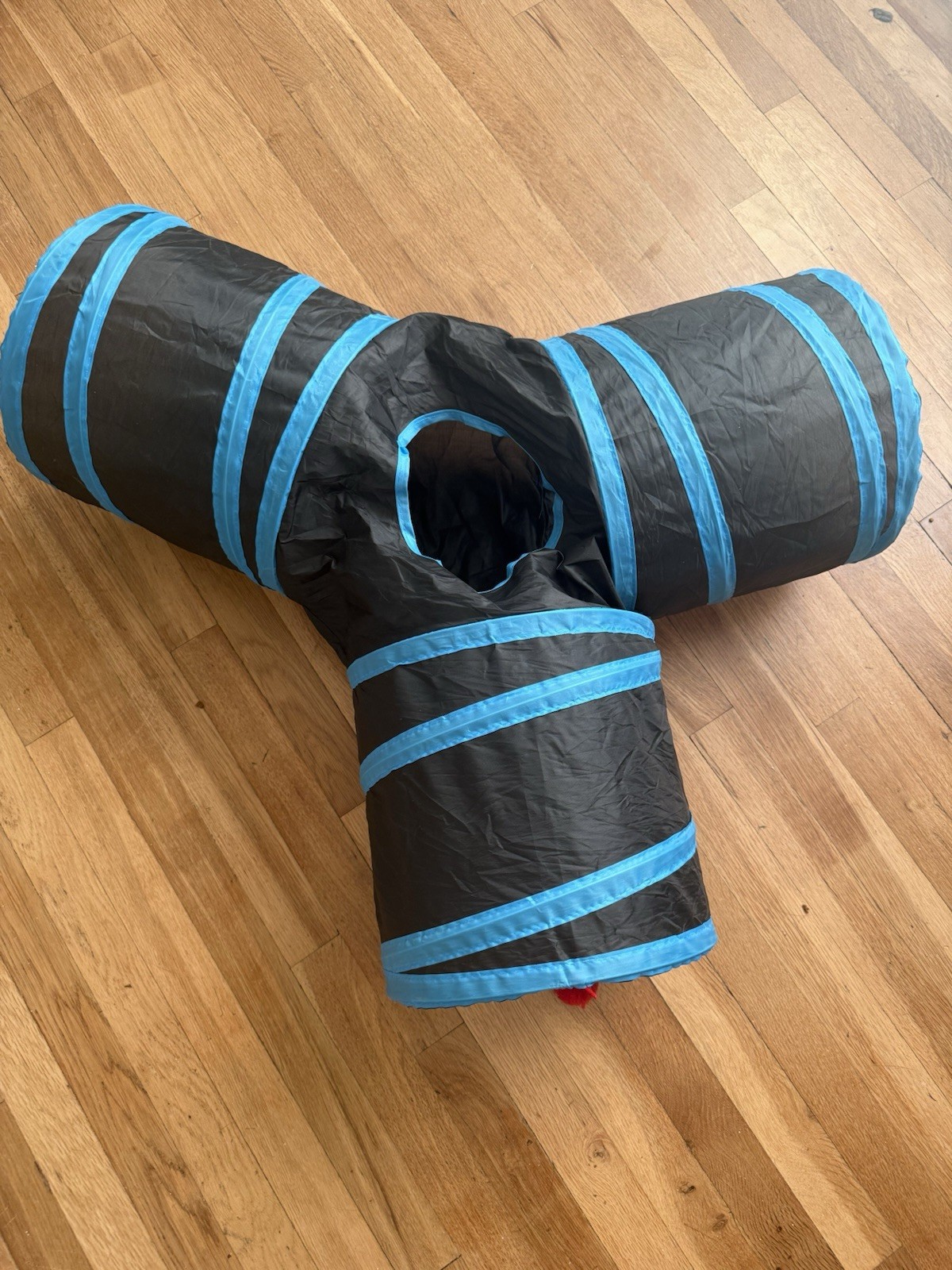 Cat Tunnel Toy Crinkle Tube with Ball and Peek Holes, Foldable