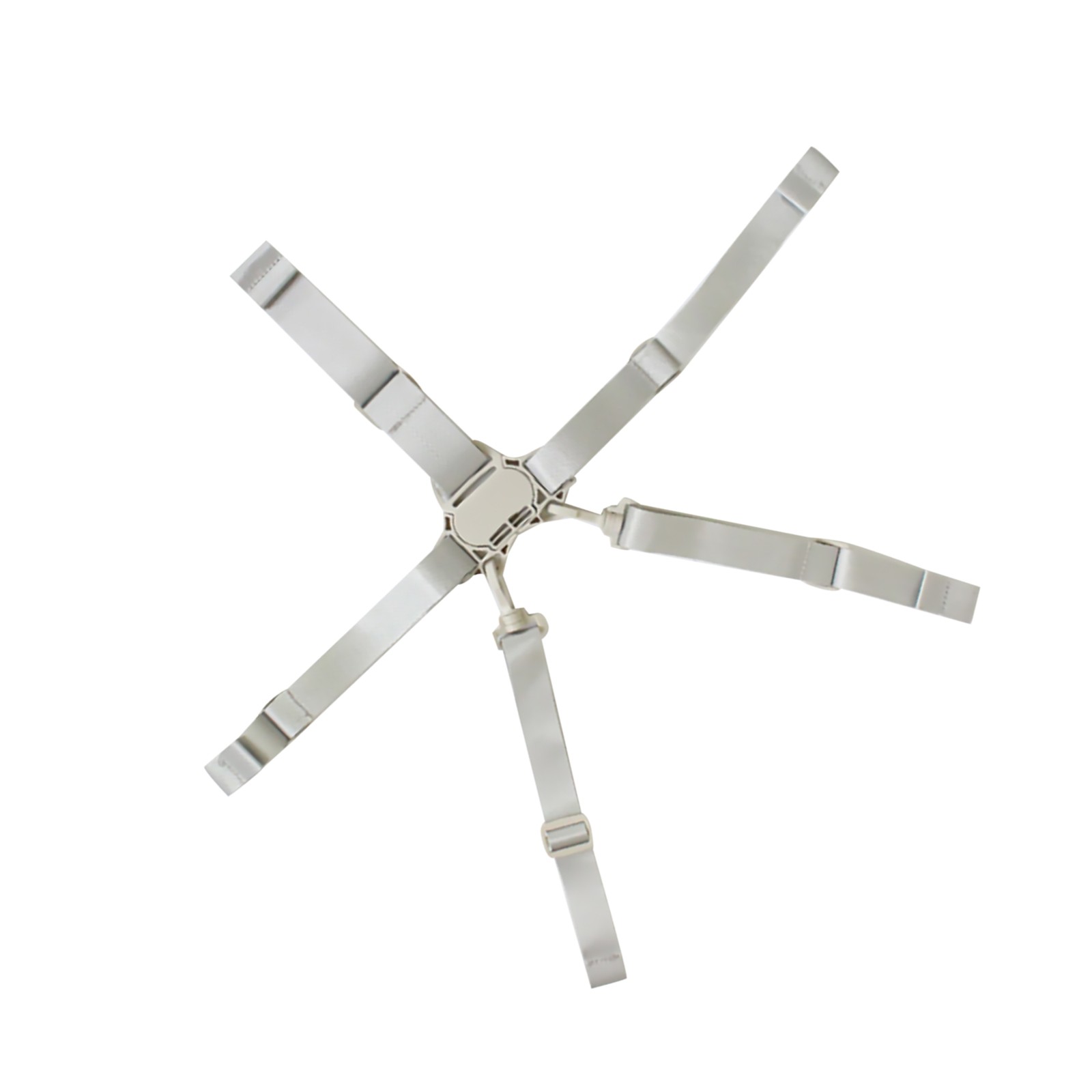 Adjustable 5-Point Children Dining High Chair Baby Carriage Safety Belt Grey