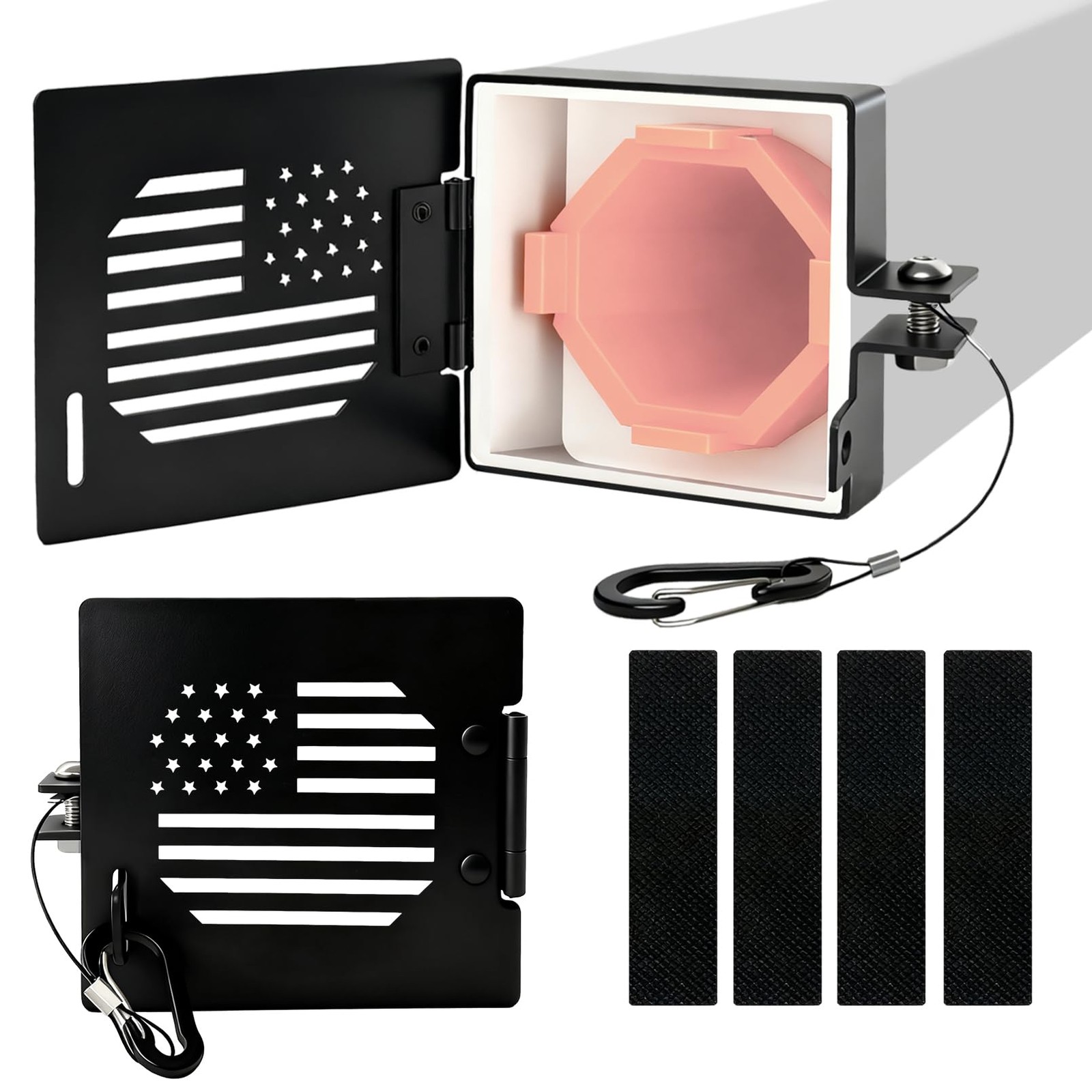 Aluminum RV Bumper End Cap, Travel Trailers Accessories Fits 4-Inch Black 