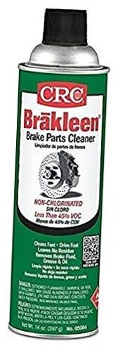 CRC 05084 BRAKLEEN Brake Parts Cleaner - Non-Chlorinated - 14 Wt Oz (6 Pack) 
