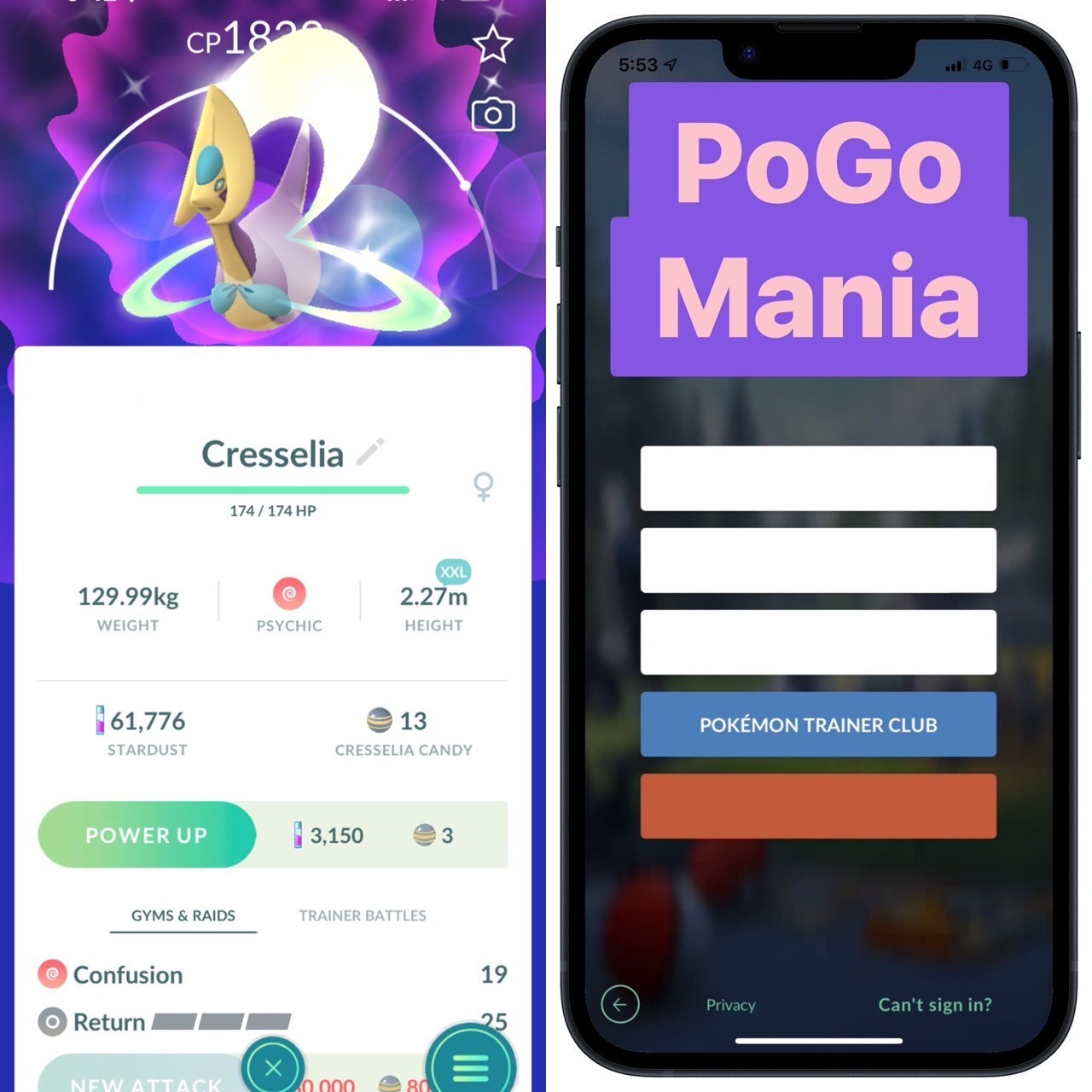 Shiny Cresselia✨XXL Size✨mini PTC 20k✨(read description)