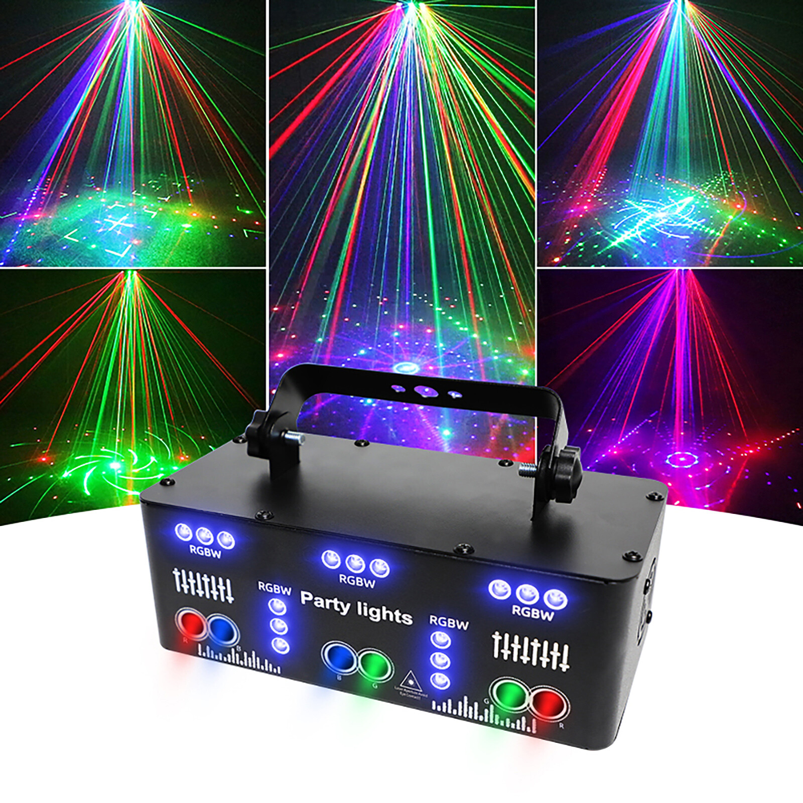 Proffessional DJ Lights 21 Lens RGB UV Disco Strobe Stage Lighting w/ Remote USA