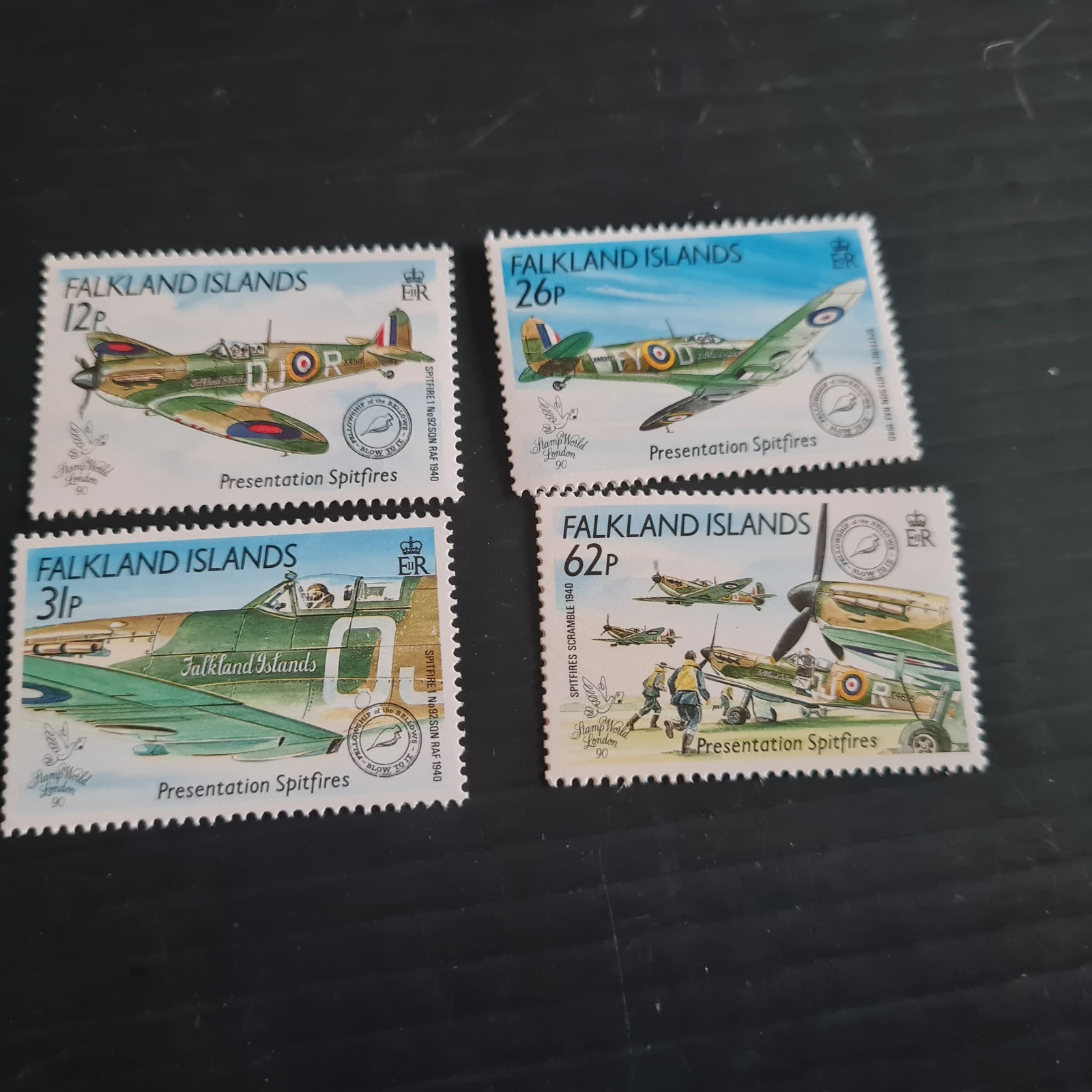 FALKLAND ISLANDS 1990 SG 601-604 STAMP WORLD LONDON  MNH