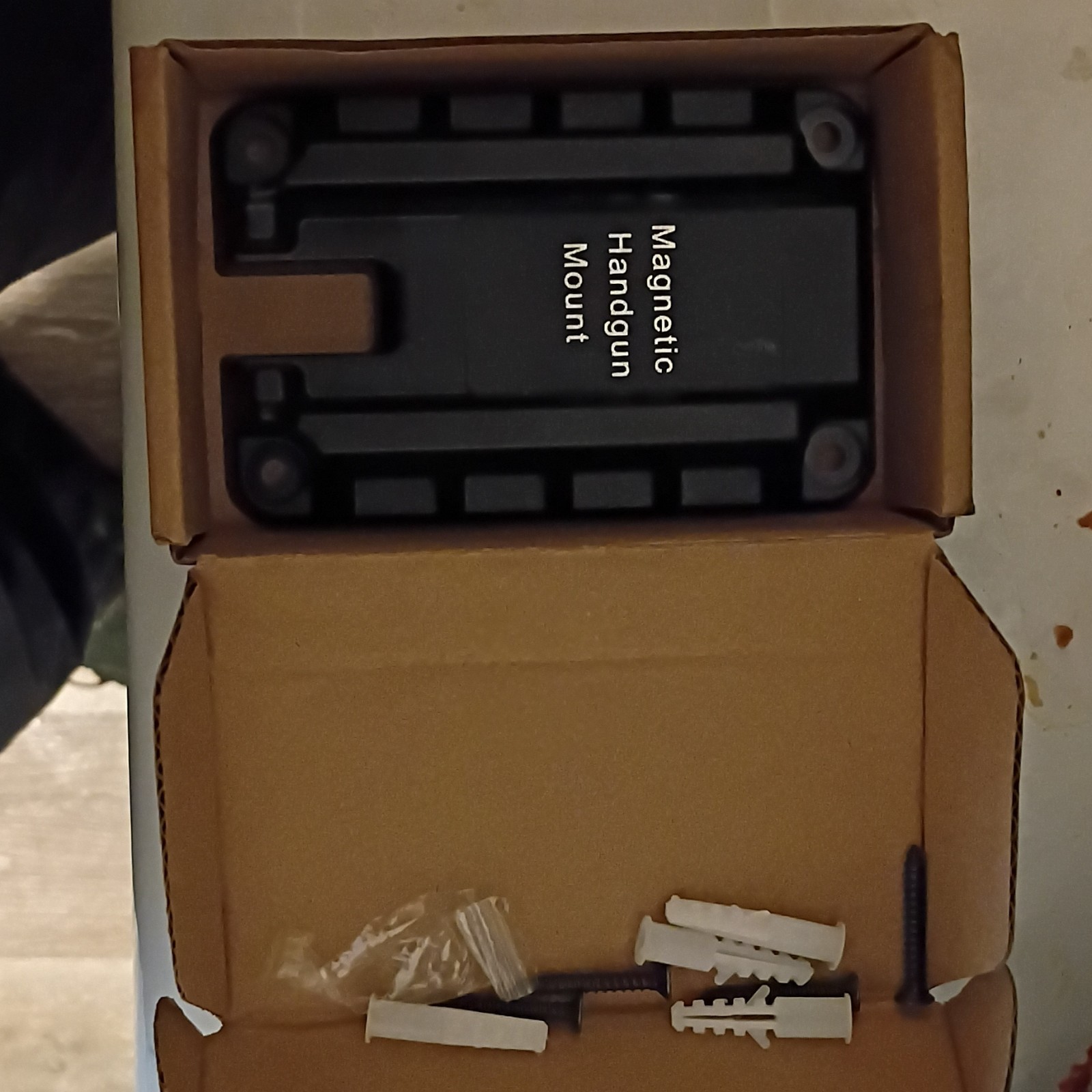 Magnetic Wall Mountable Handgun Mount for Pistol, Hardware Included, Black