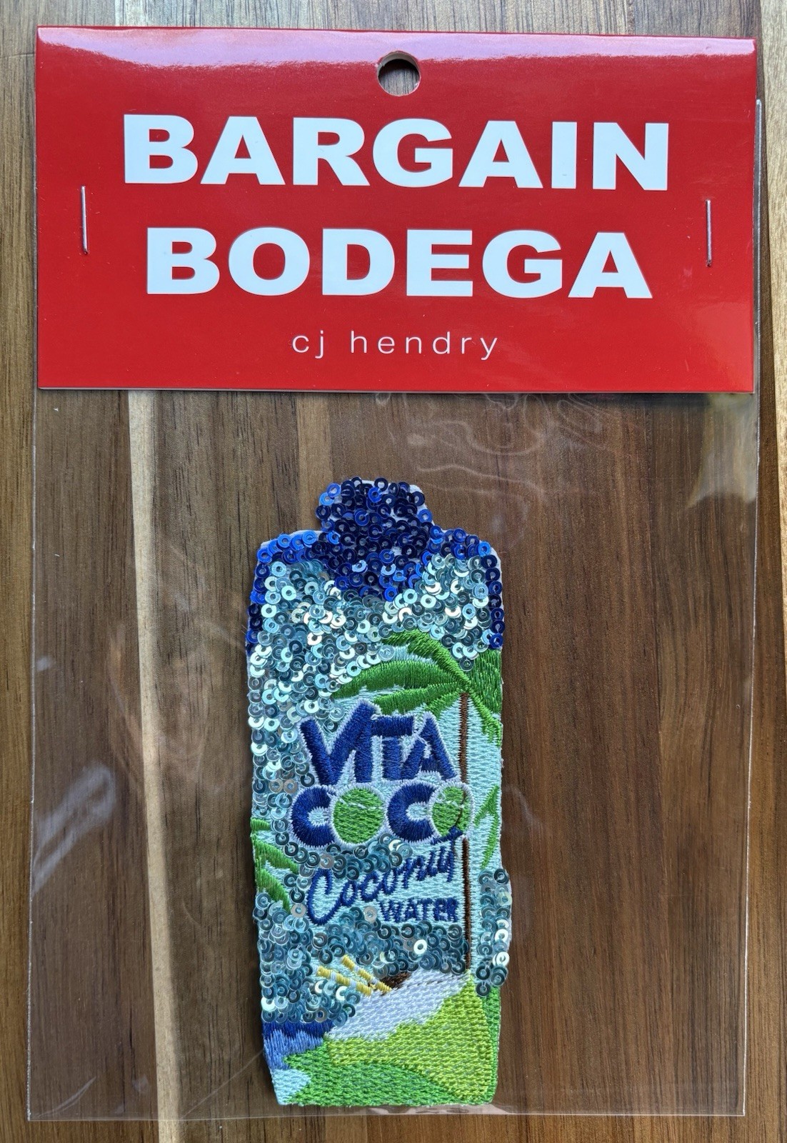 SEALED BRAND NEW Cj Hendry Bargain Bodega LMTD Edition Sequin Patch VITA COCO
