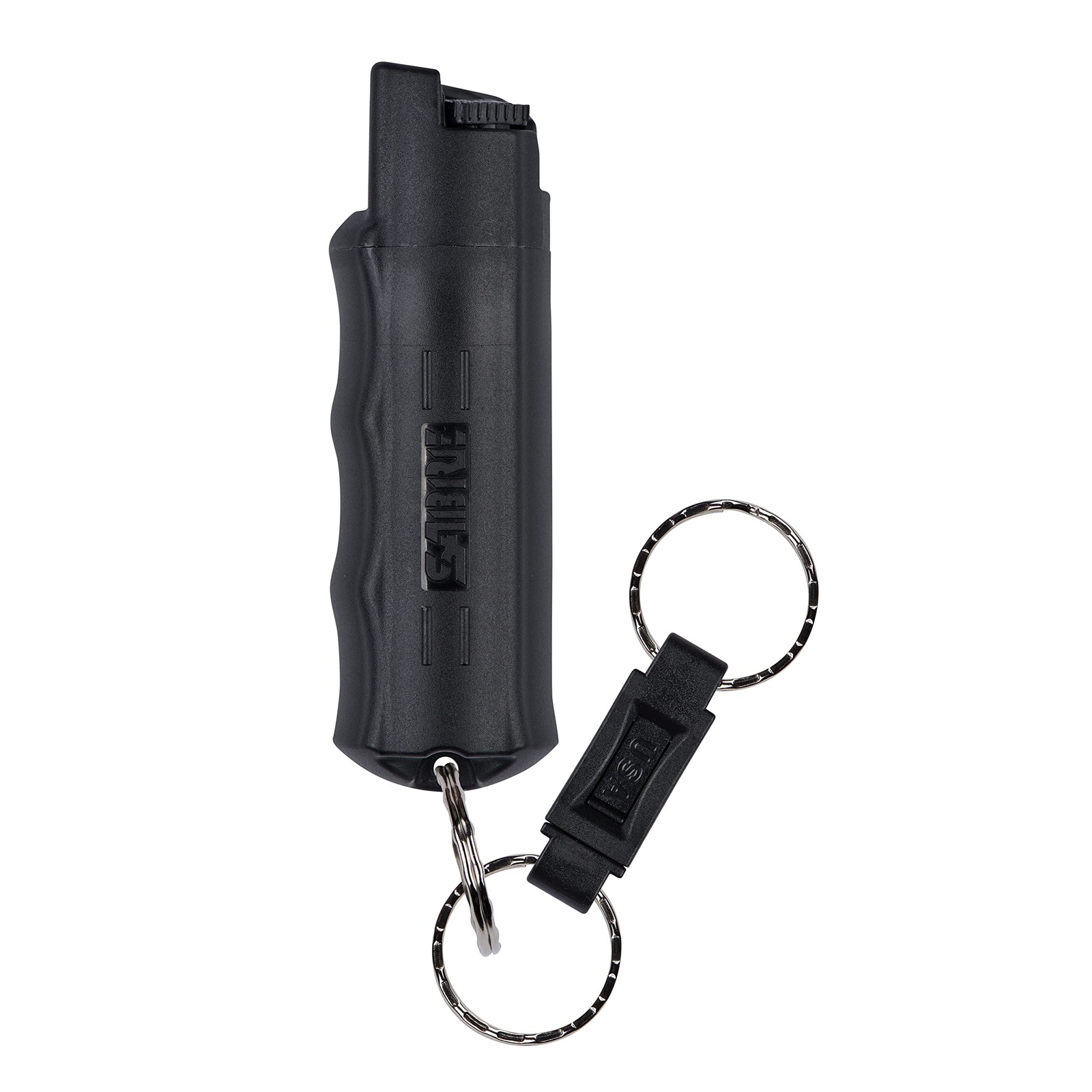 SABRE Pepper Spray - Quick Release Keychain for Easy 0.54 Fluid Ounces, Black 