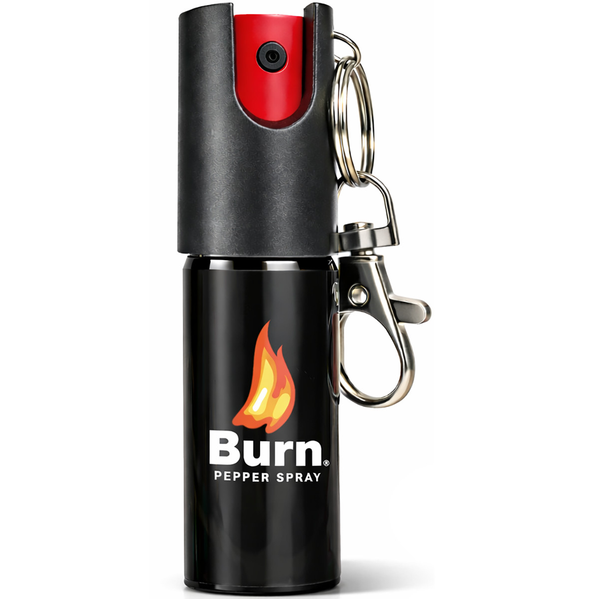 Burn Pepper Spray 0.5oz Police Strength OC Keychain Pocket Self Defense Black