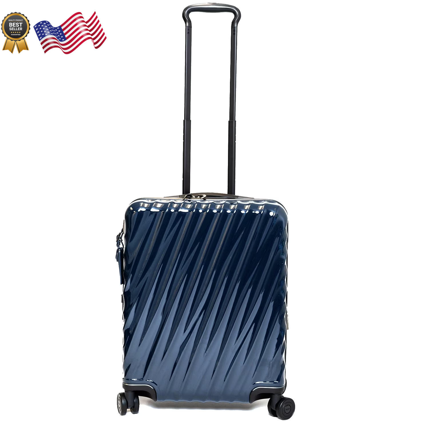 TUMI 19 Degree Continental Expandable 4 Wheel Carry On with sculpted navy finish