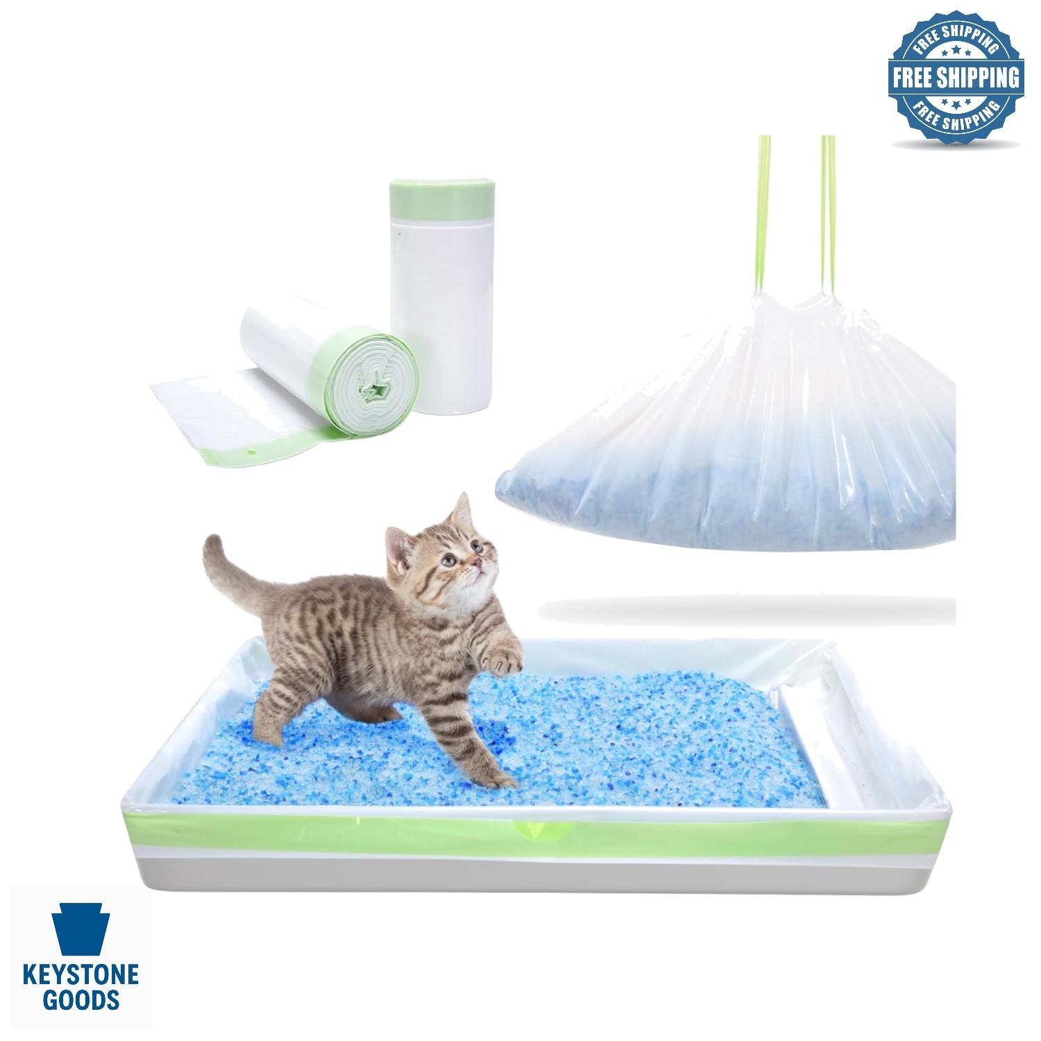 30 Pack Heavy Duty Cat Litter Box Liners for ScoopFree Self-Cleaning Trays