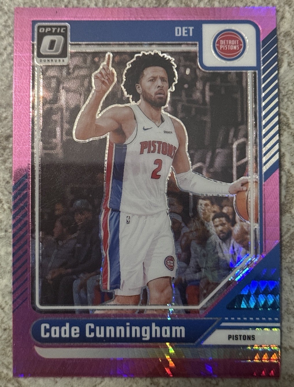 2024-25 Panini Donruss Optic - Cade Cunningham #26 Pink Hyper Prizm - Pistons