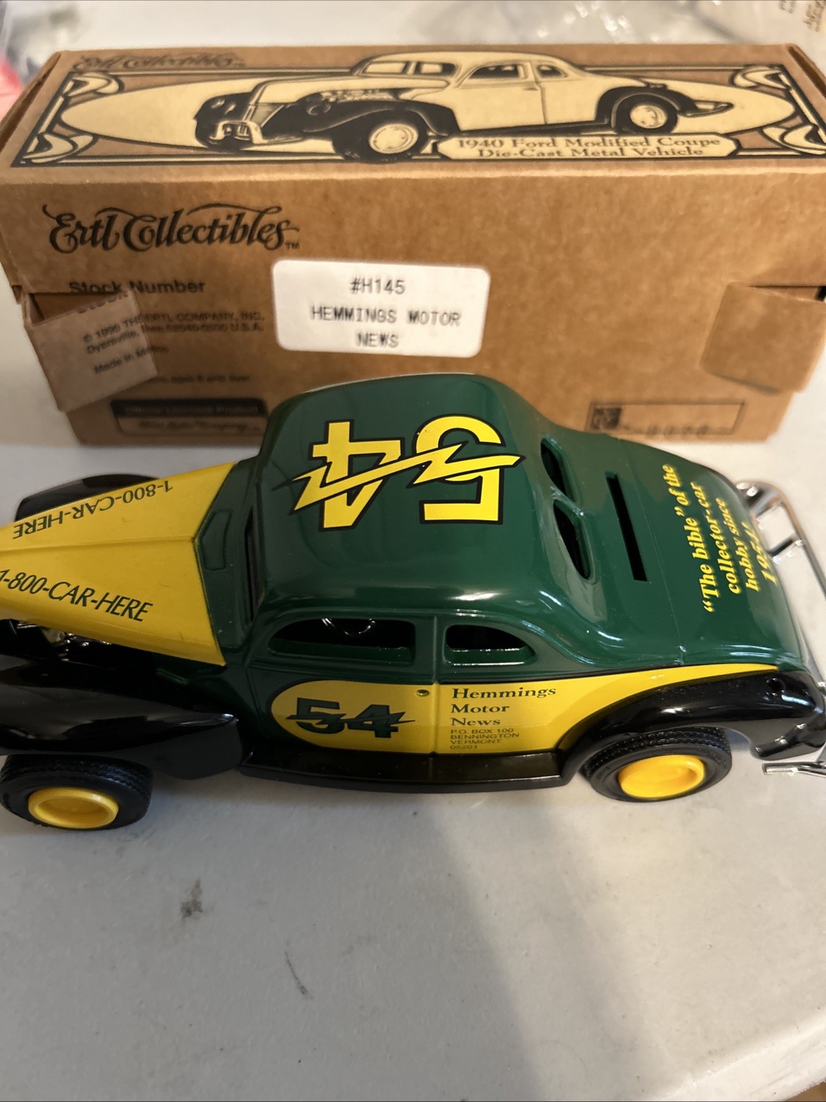 ERTL COLLECTIBLES 1940 FORD MODIFIED COUPE DIE CAST 1996 NEW IN BOX