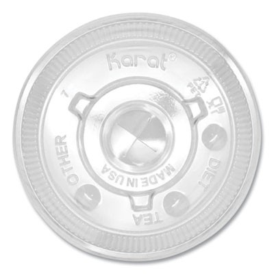 Karat By Lollicup CKCL90 Pet Lids, Fits 12 Oz To 22 Oz Double Poly Paper Cold