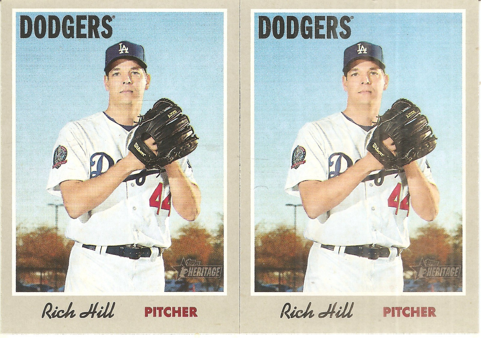 2 CARD 2019 TOPPS HERITAGE RICH HILL BASEBALL CARD LOT