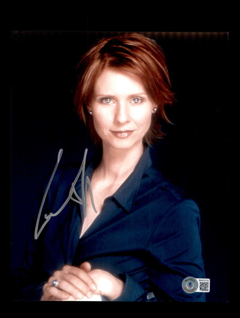 Cynthia Nixon BAS Beckett Coa Signed 8x10 Photo Sex In The City Autograph