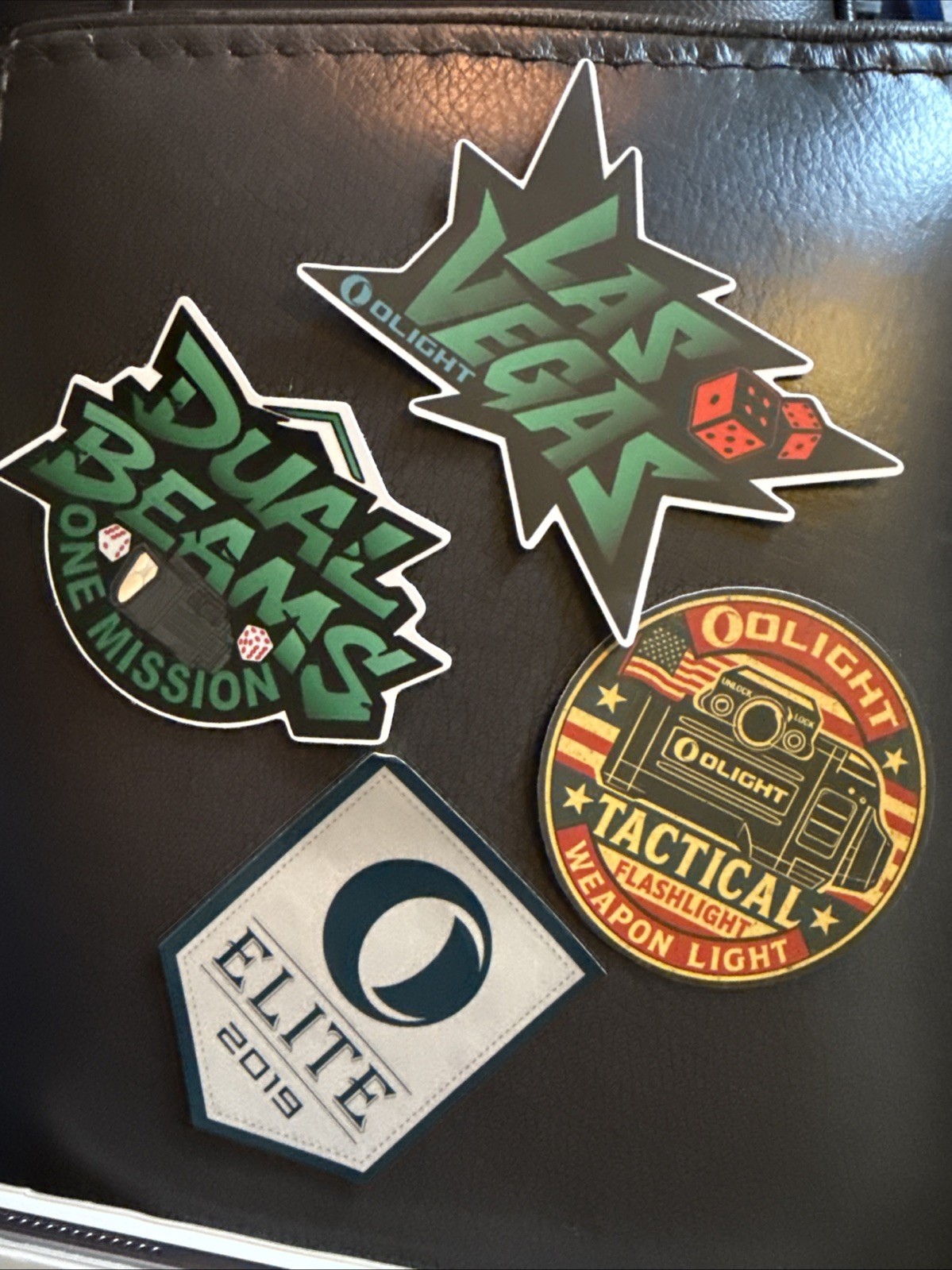 4 OLIGHT STICKERS Las Vegas Shot Show Elite 2019 2026 Limited Rare