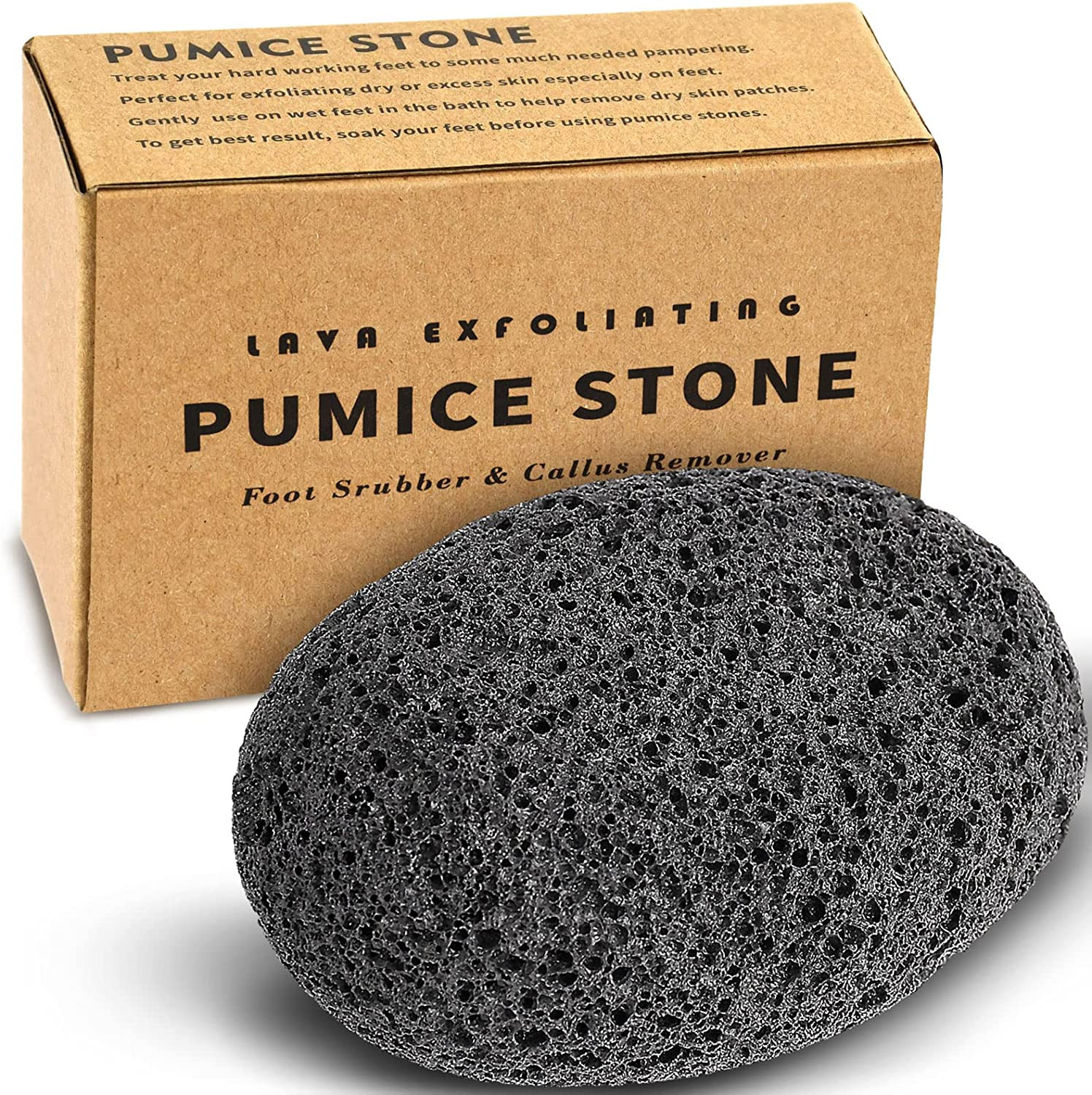 Natural Pumice Stone for Feet - Lava Foot Exfoliator Scrubber Pedicure Tools, De