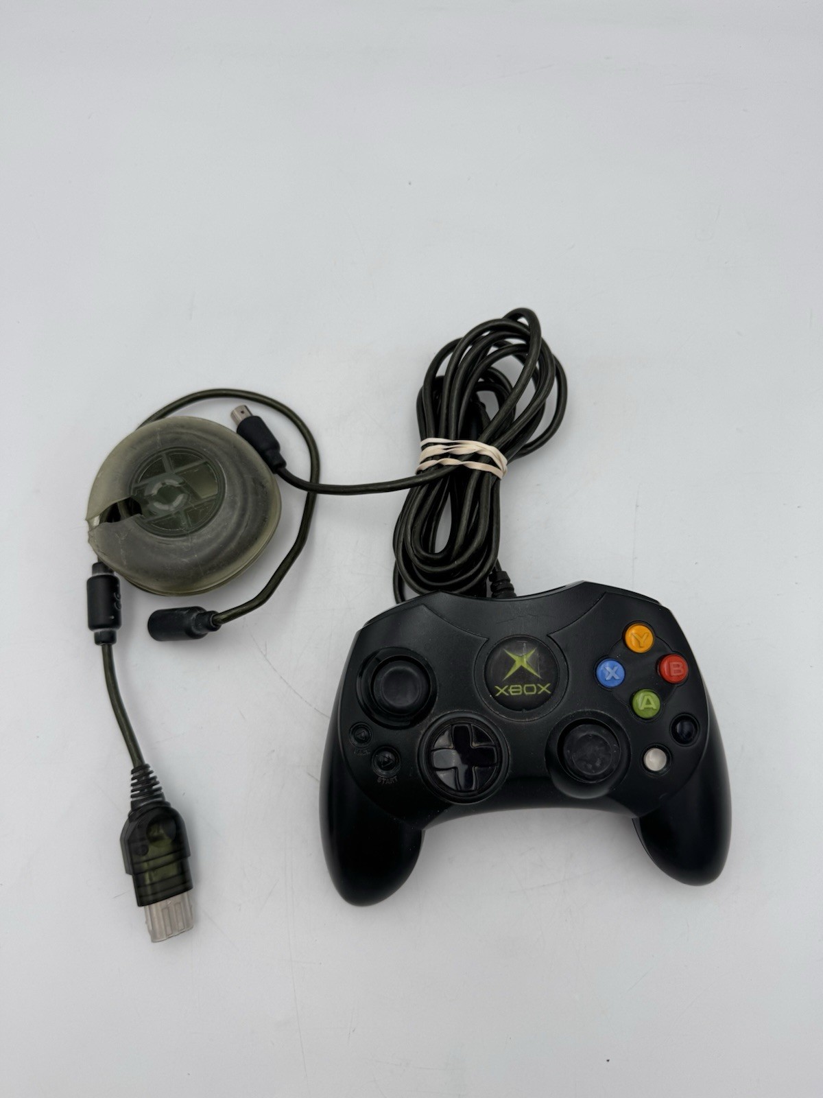 Original Xbox OEM S Type Black Controller with Breakaway Extension Cable