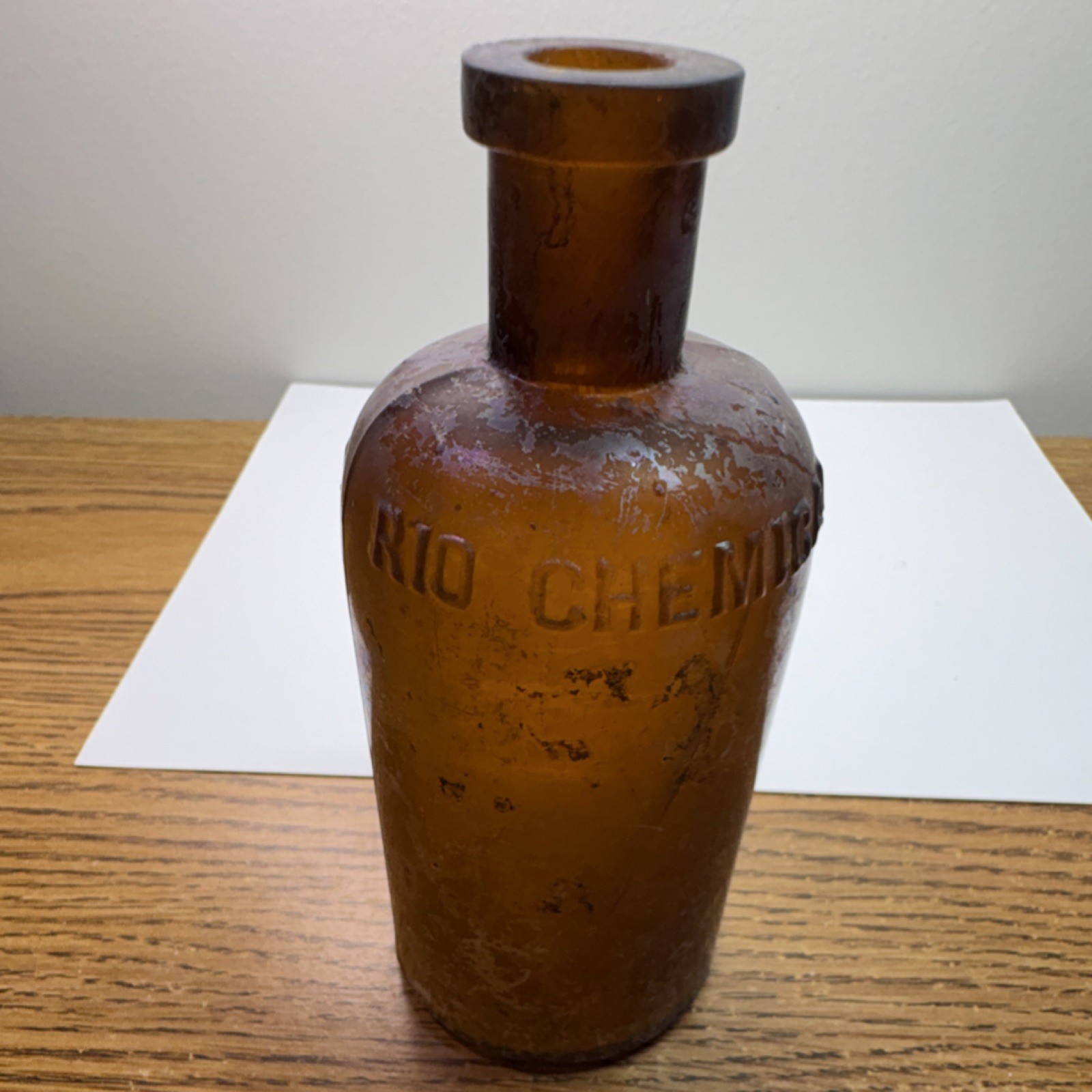 Rio Chemical Co. St. Louis Brown Pharmaceutical Bottle Pre-1930