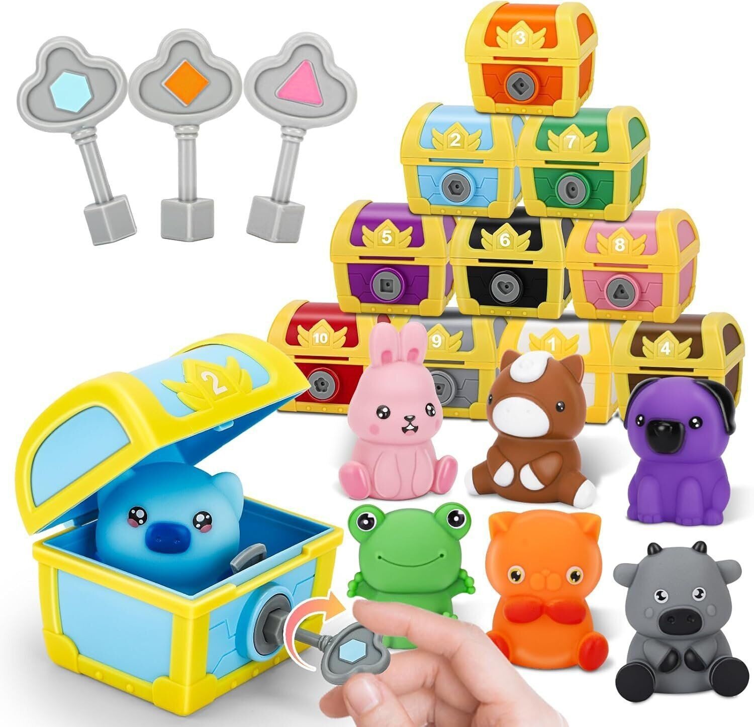 Fine Motor Skill Toys for Toddlers, 30 Pcs Farm Animals Toys