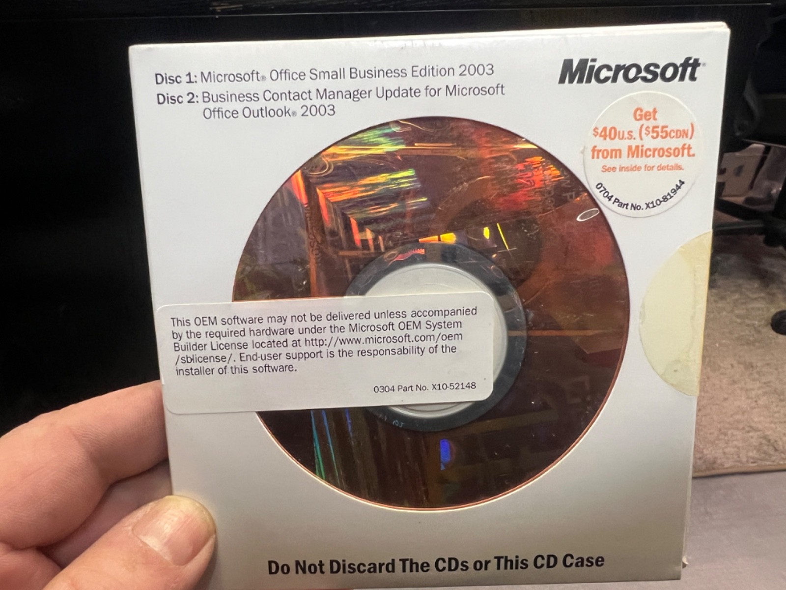 Microsoft Office Small Business Edition 2003 & BCM w/ Product Key & HARD DRIVE