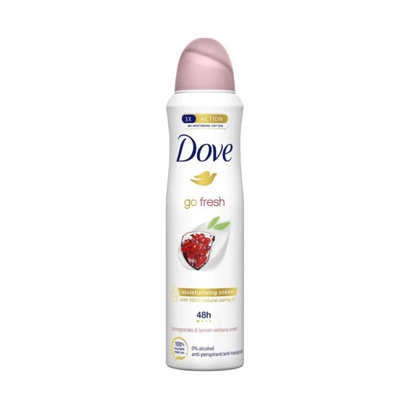 2x Dove Spray Deodorant Pomegranate New Fragrance Moisturizing Cream 200ml