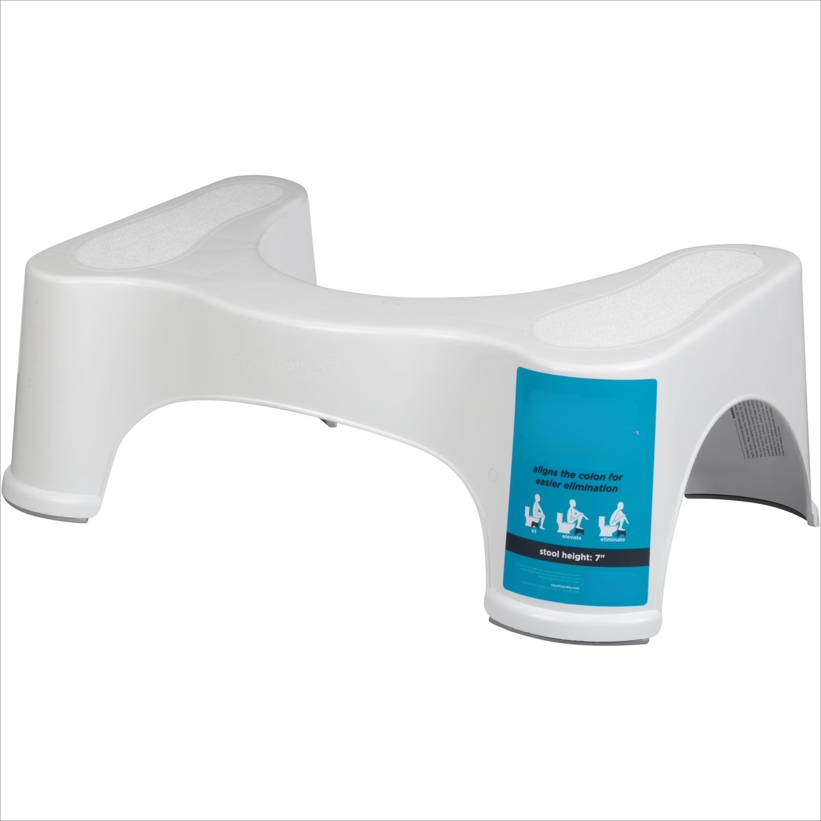 The Original Bathroom Toilet Stool, 1 Step, Anti-Slip, 7 inch