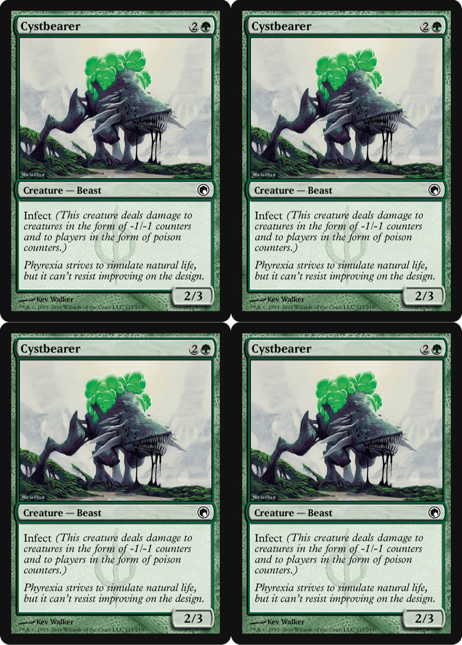 4x MTG 2010 CYSTBEARER - BEAST CREATURE 117/249 - NM MAGIC CARD x4 copies