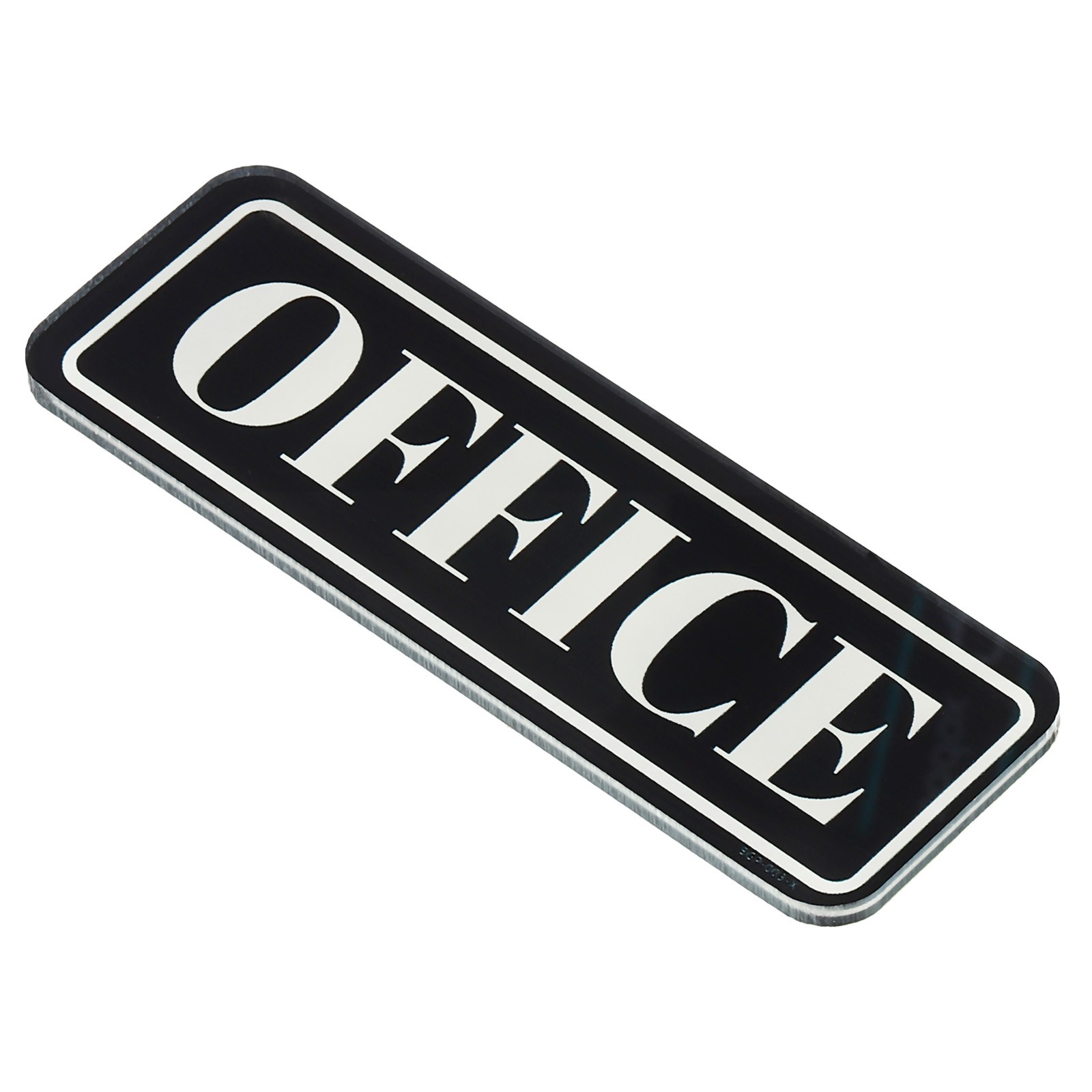 Office Sign, Acrylic 6"x2" Car Sticker Holder Sign Sticker, Black