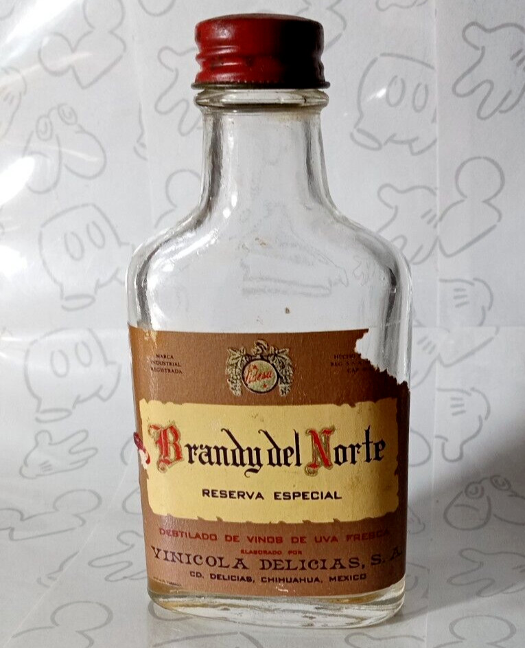Brandy Del Norte Reserva Especial Chihuahua Mexico Vintage Mini Airline Bottle