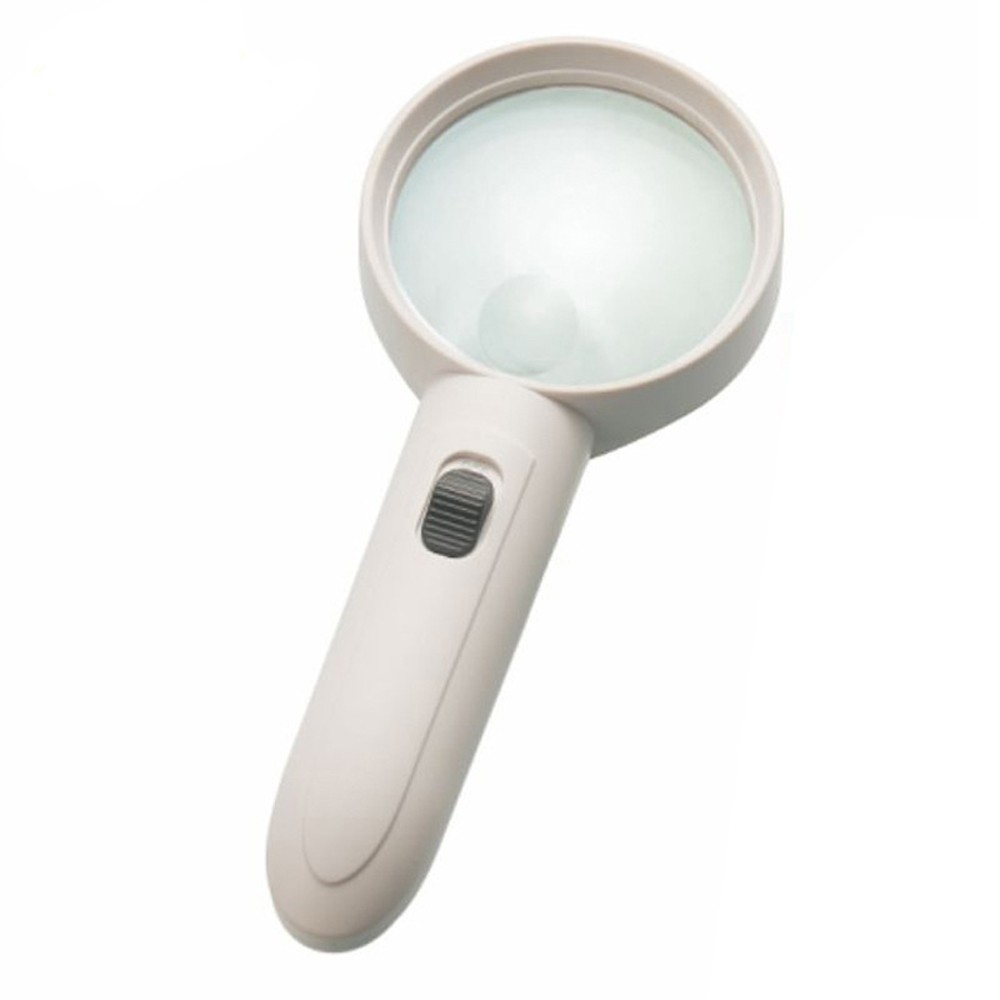 Hand-Held 2X/6X Zoomer Magnifying Magnifier Glass Jewelry Loupe 3LED UV Lights