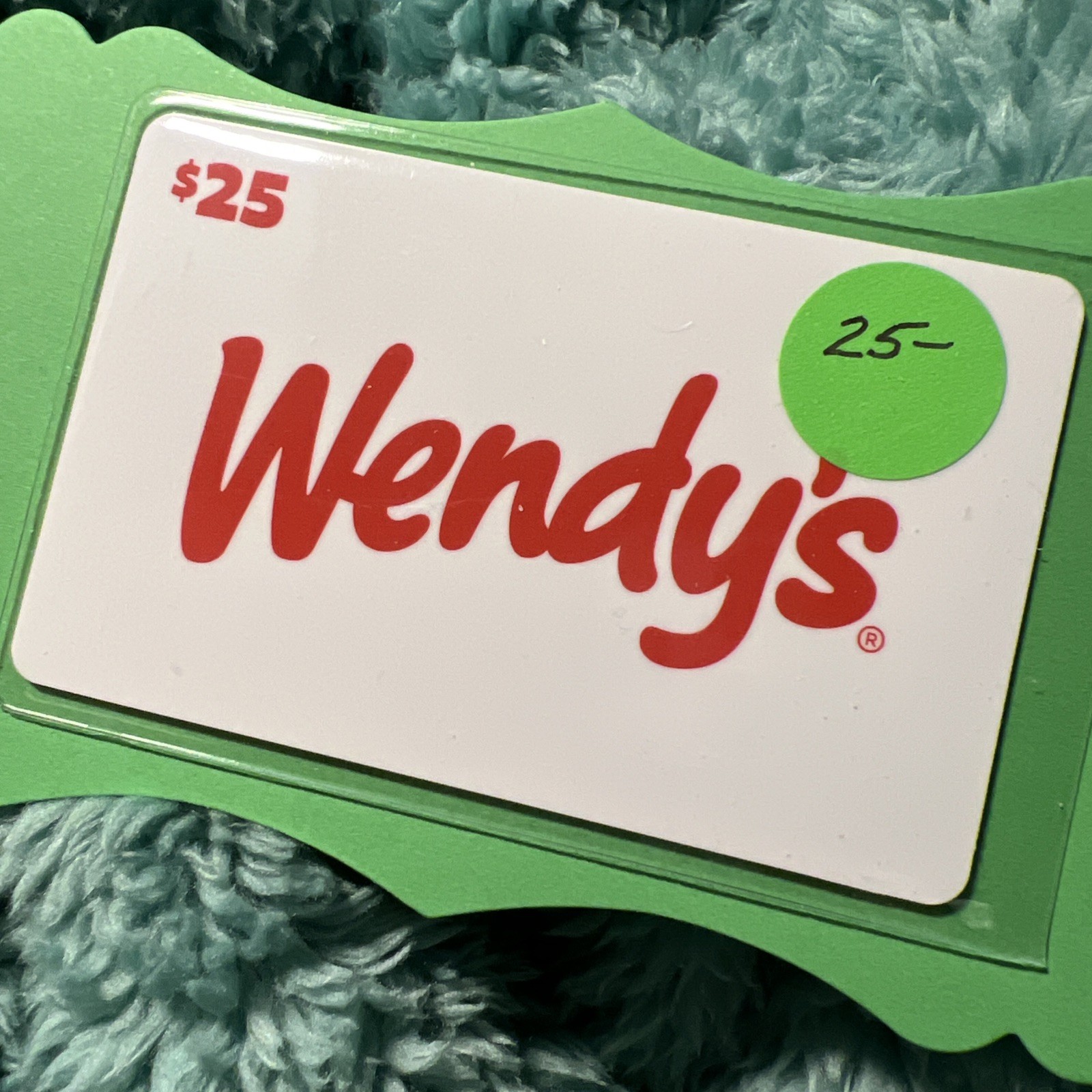 #184...$25.00 WENDY’S New Gift Card…..with protective sleeve ..