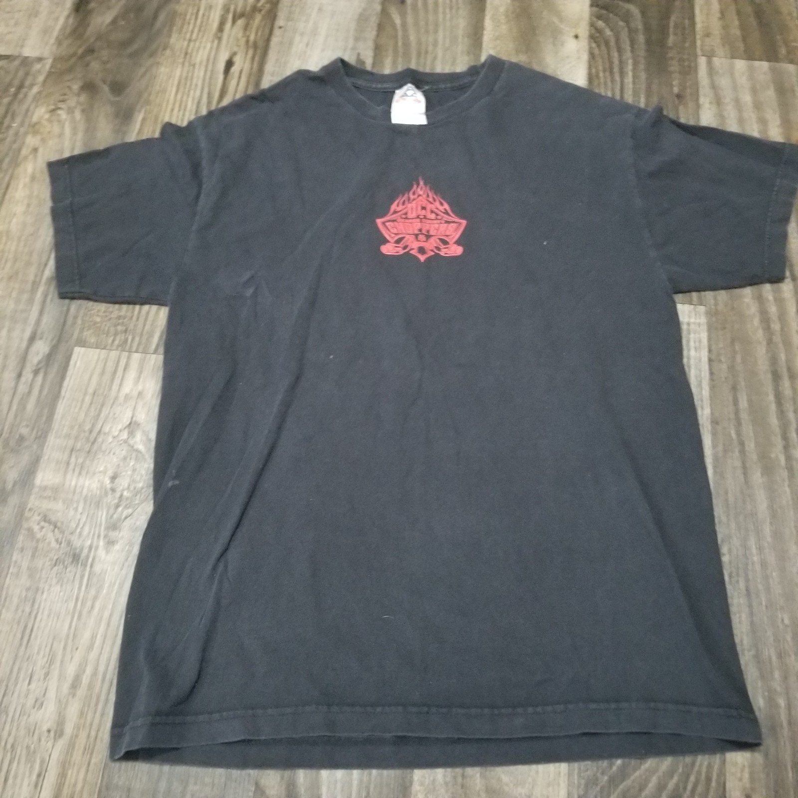 Y2K OCC Orange County Choppers New York Black Shirt Size Large Stained