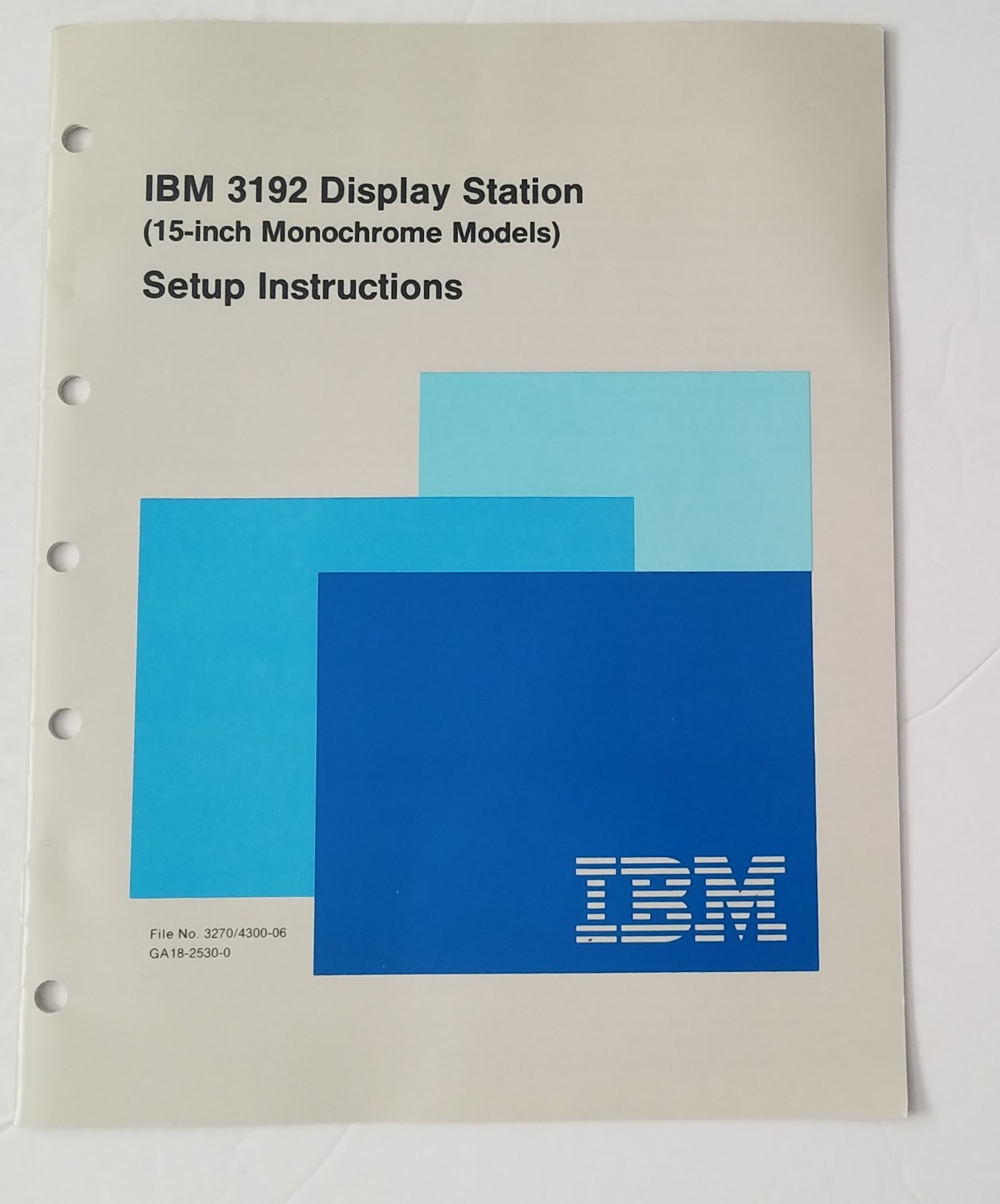 IBM 3192 Display Station, 15 Inch Monochrome Models, User's guide.  1987
