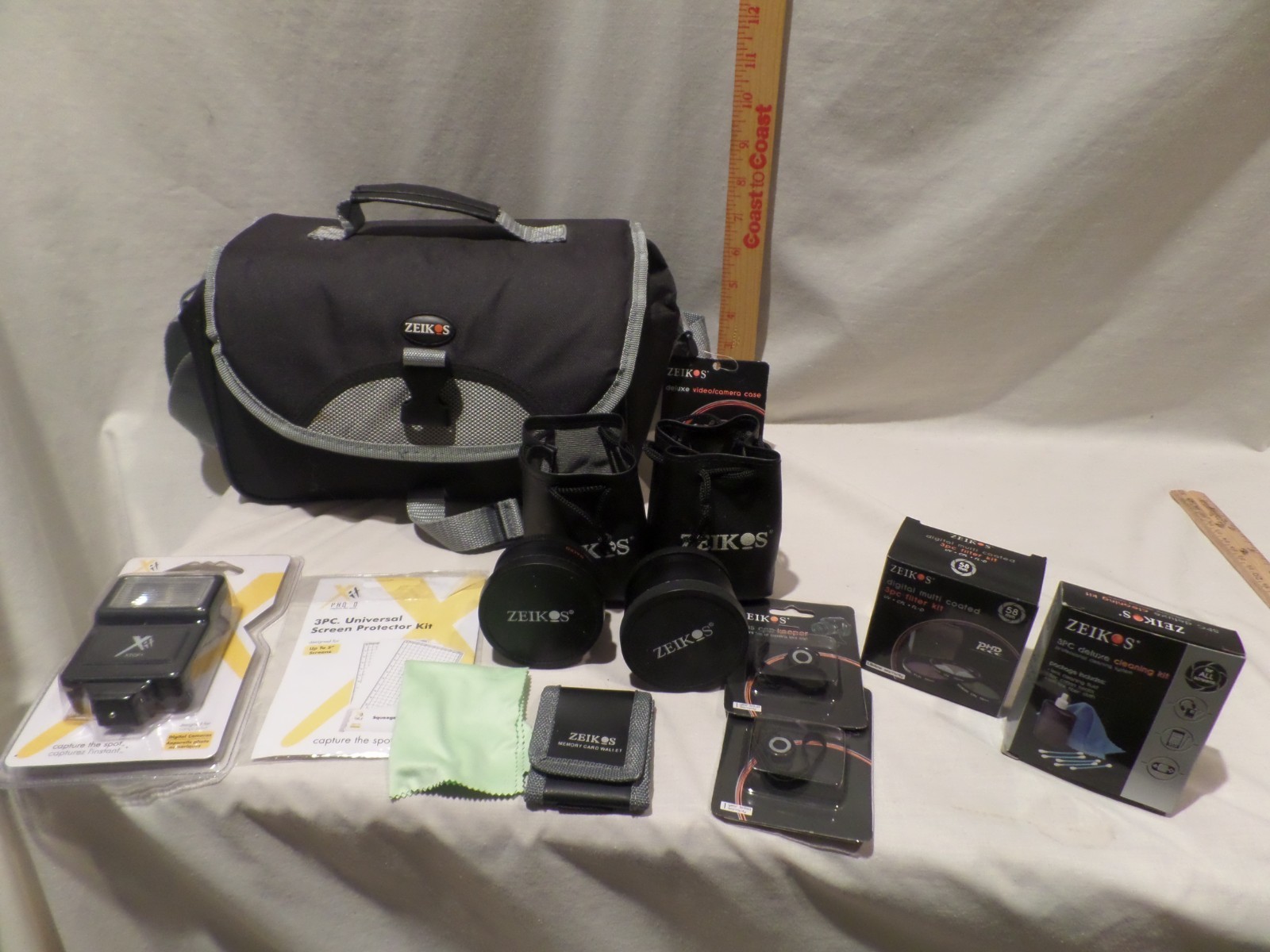 "ZEIKOS" bundle of 8 camera items, from USA plus 2 "XIT" camera items-2010-2012