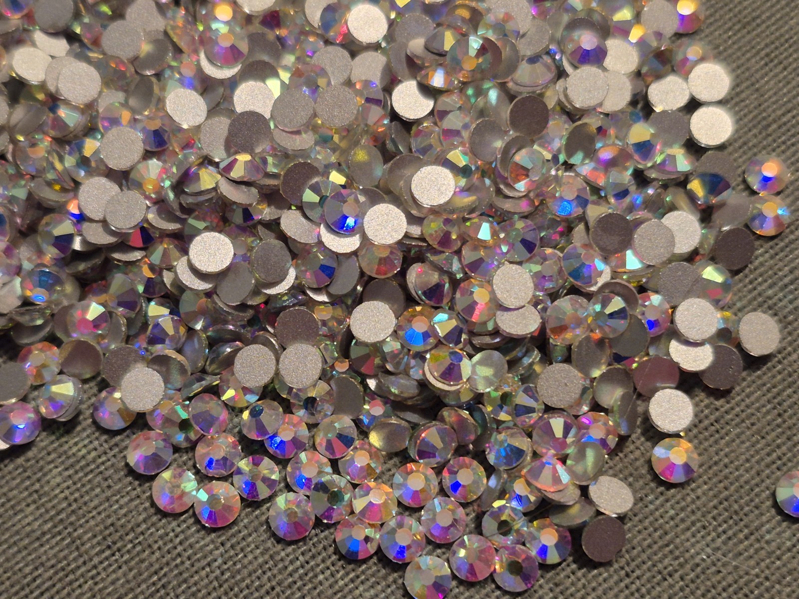 1440 pc CRYSTAL AB Flatback rhinestones NHF 16ss 3.8mm 