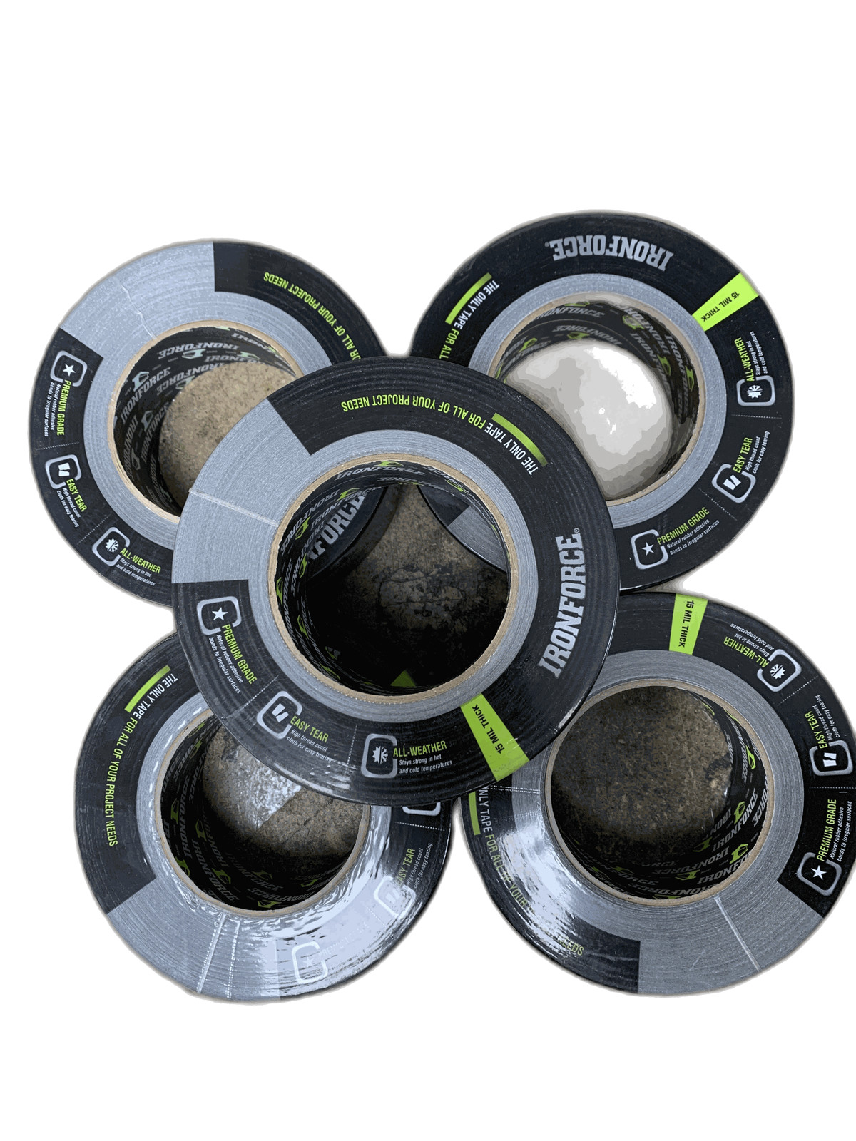 LOT OF 5 - Nashua Tape 1.89 in. x 35 yd. Premium Duct Tape in Gray