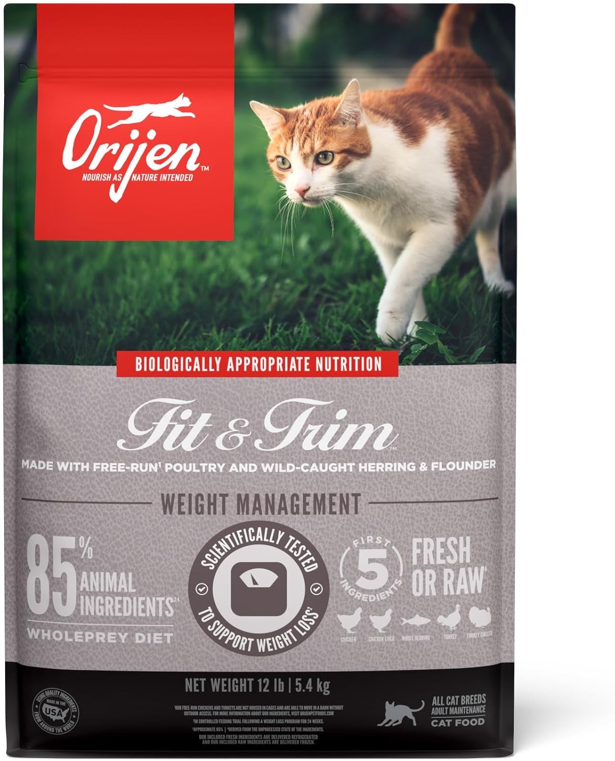 Fit & Trim Premium Dry Cat Maintenance Pack, 12-lb bag