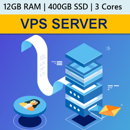 VPS Server / RDP Server / VPS Hosting 16GB RAM 400GB SSD - 1 year