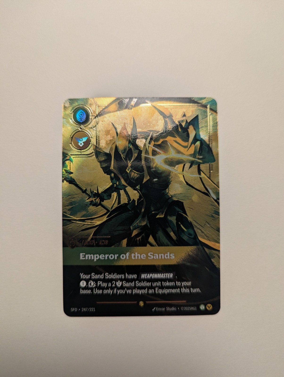 Azir - Emperor of the Sands - 247/221 - Overnumbered - Riftbound Spiritforged