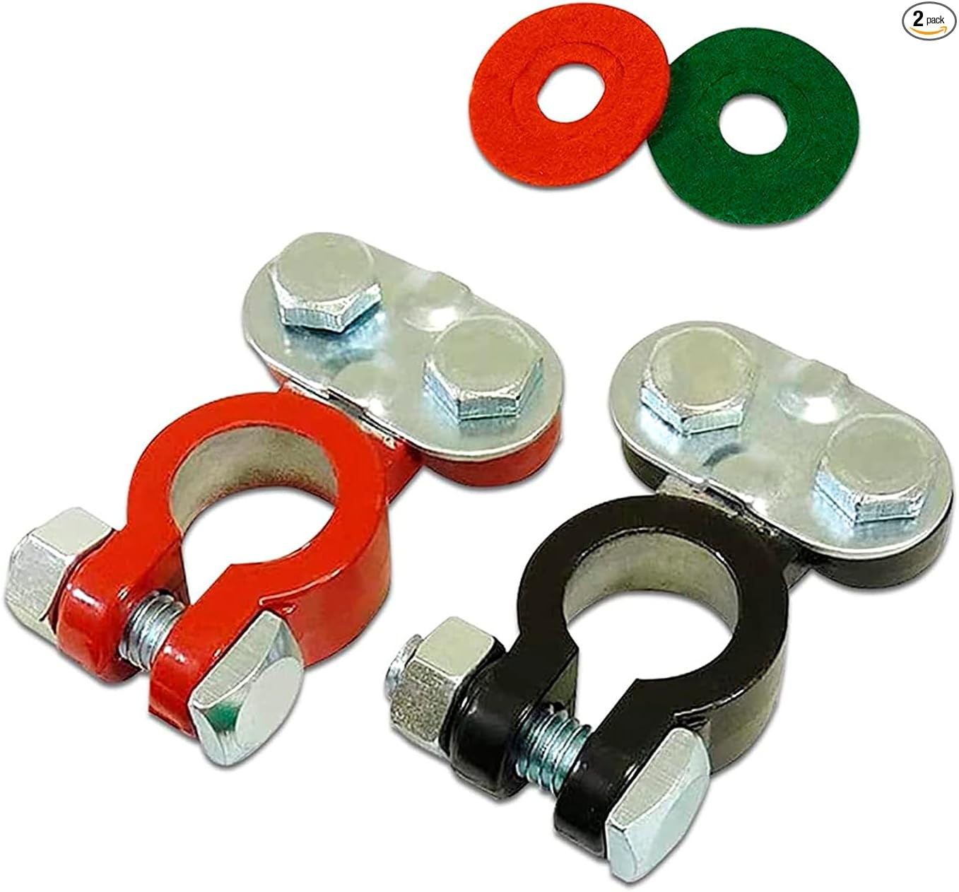 2 PCS Cable Terminal Clamp Connectors, Cables Terminal Connectors Kit, Fit for C