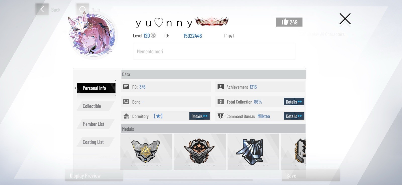 PUNISHING GRAY RAVEN GL | Premium Account Dolphin | End Game | Rank 120+ Meta