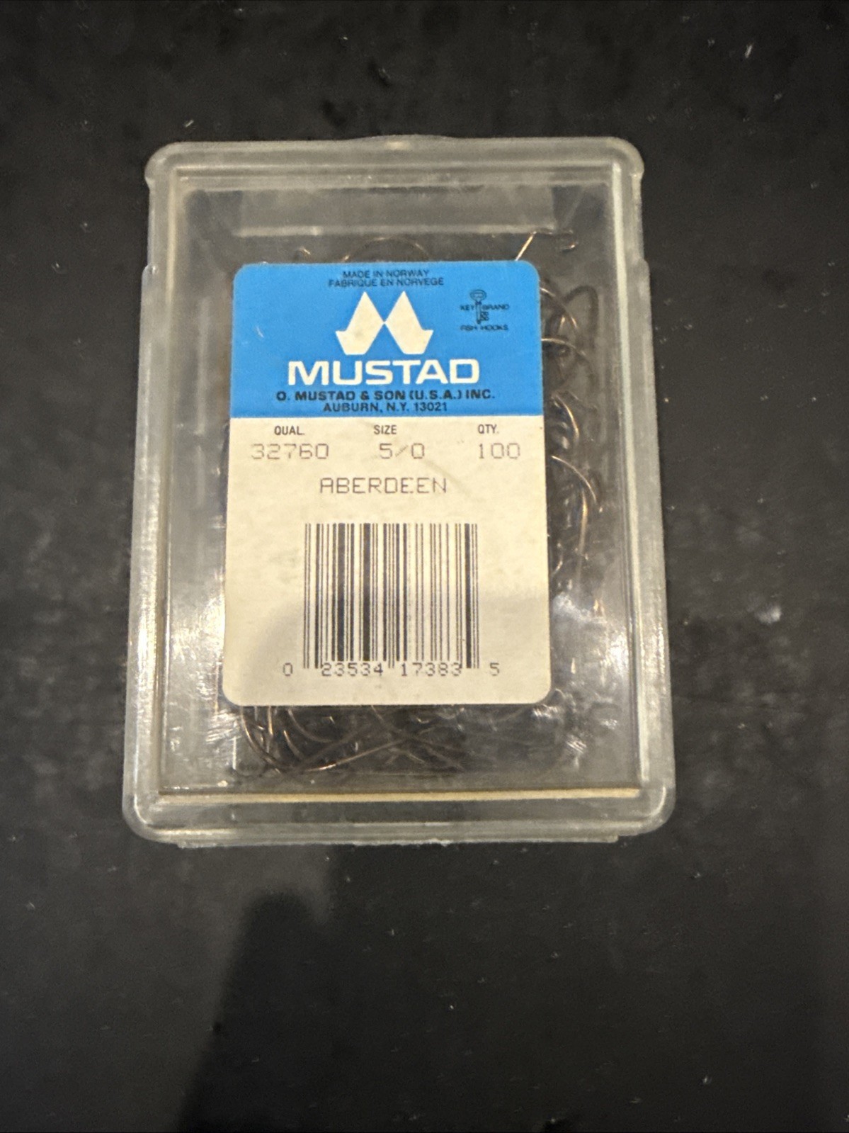 Mustad Ref 32760 Size 5/0 90 Degree Box Of 100 Hooks *