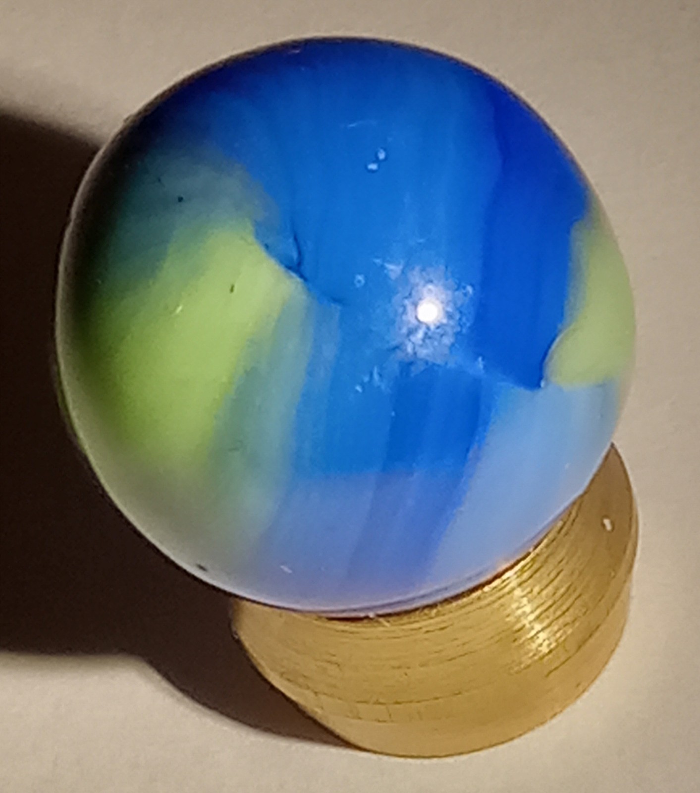 Vintage MARBLE KING ⭐ Dragonfly Rainbow 5/8" Marble St Marys WV - NO WHITE