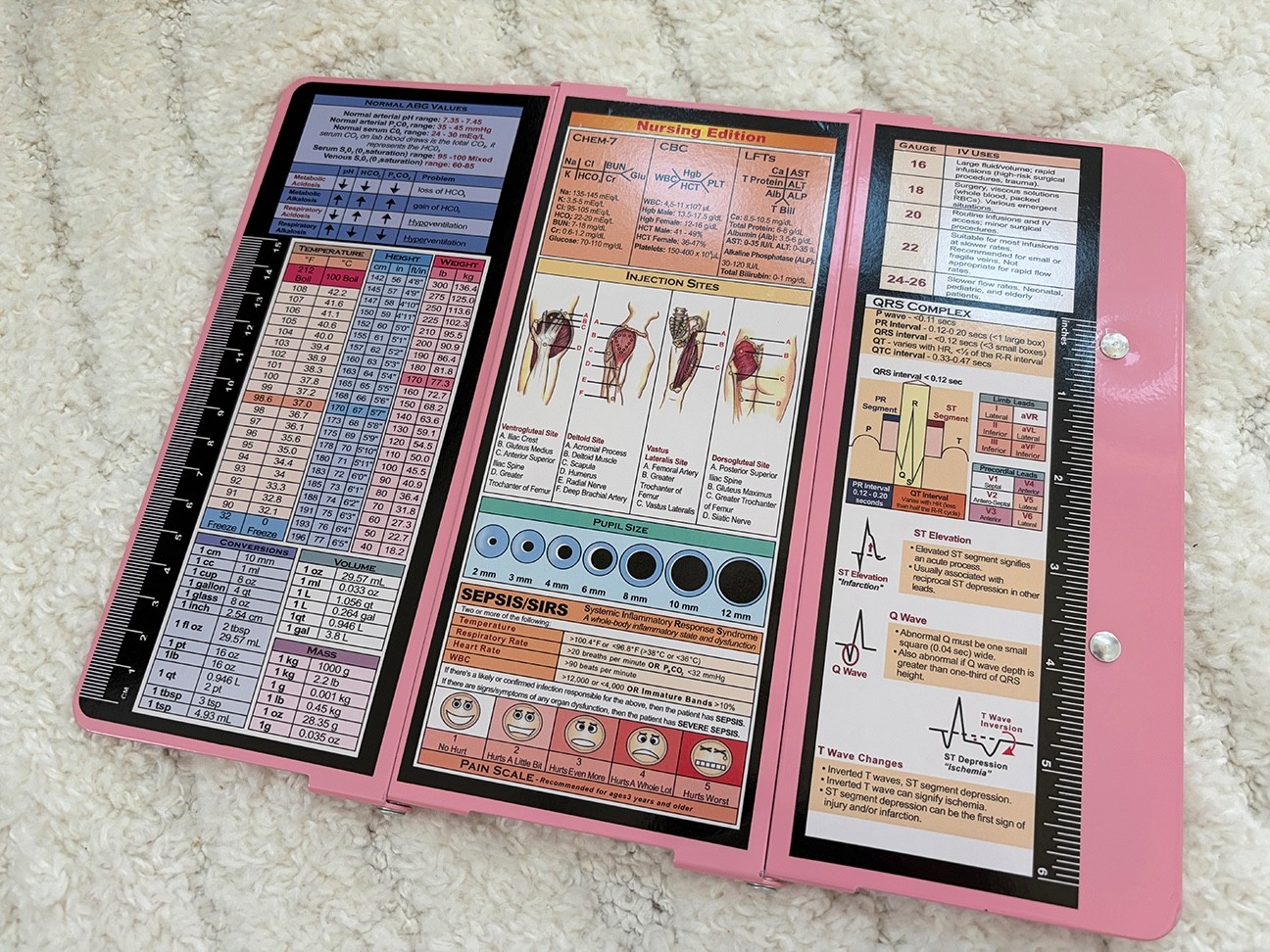 Nursing Clipboard Foldable, Pink