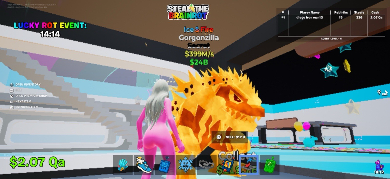 Steal The Brainrot | 🧊  Gorgonzilla Ice & Fire 🔥 *RARE*