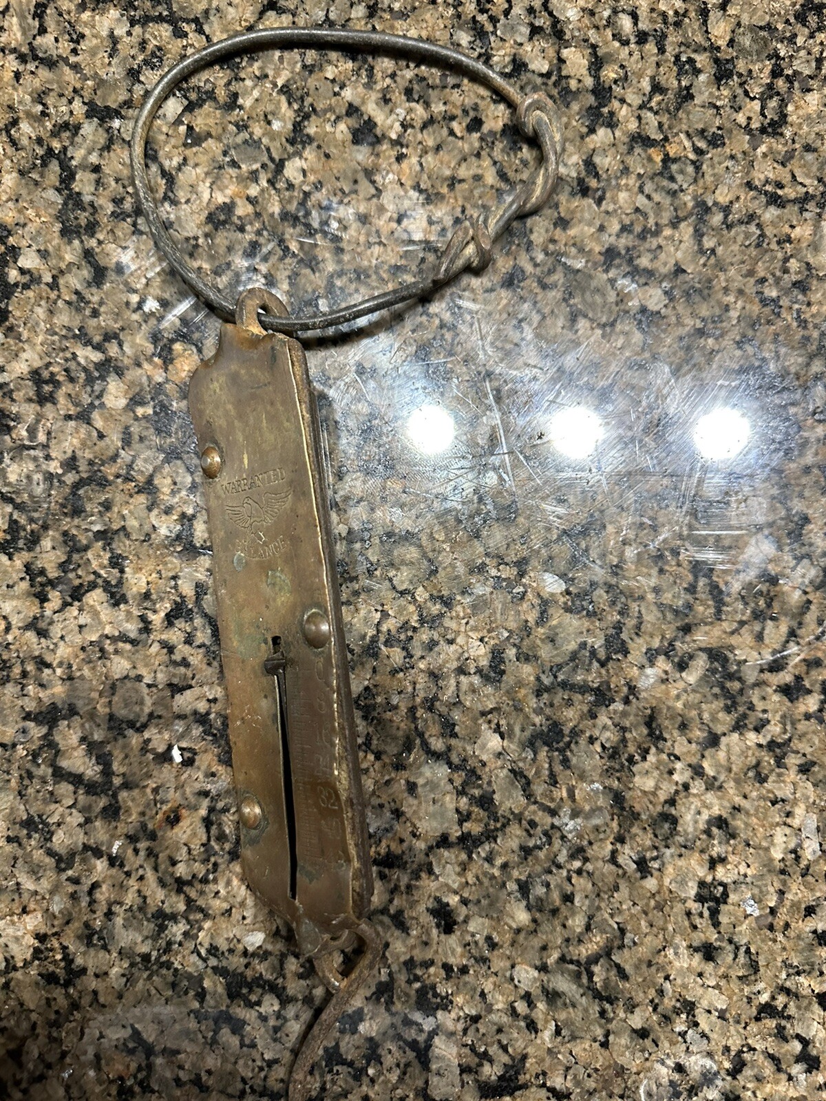 Warranted BALLANCE Spring Balance Scale 24 pounds Metal Eagle Engraved Vintage