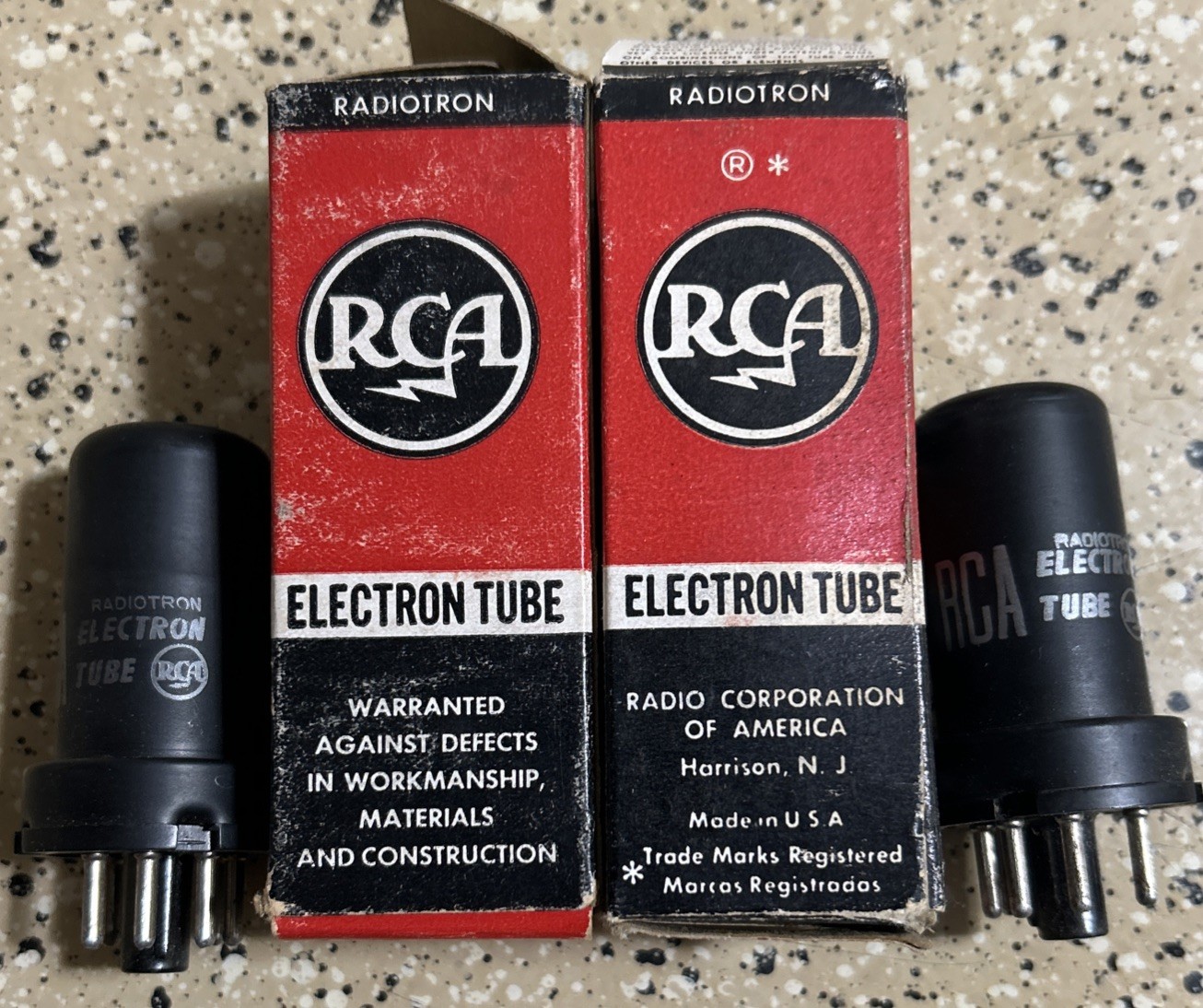 2X Vintage NOS RCA Radiotron Electron Tube 6J5